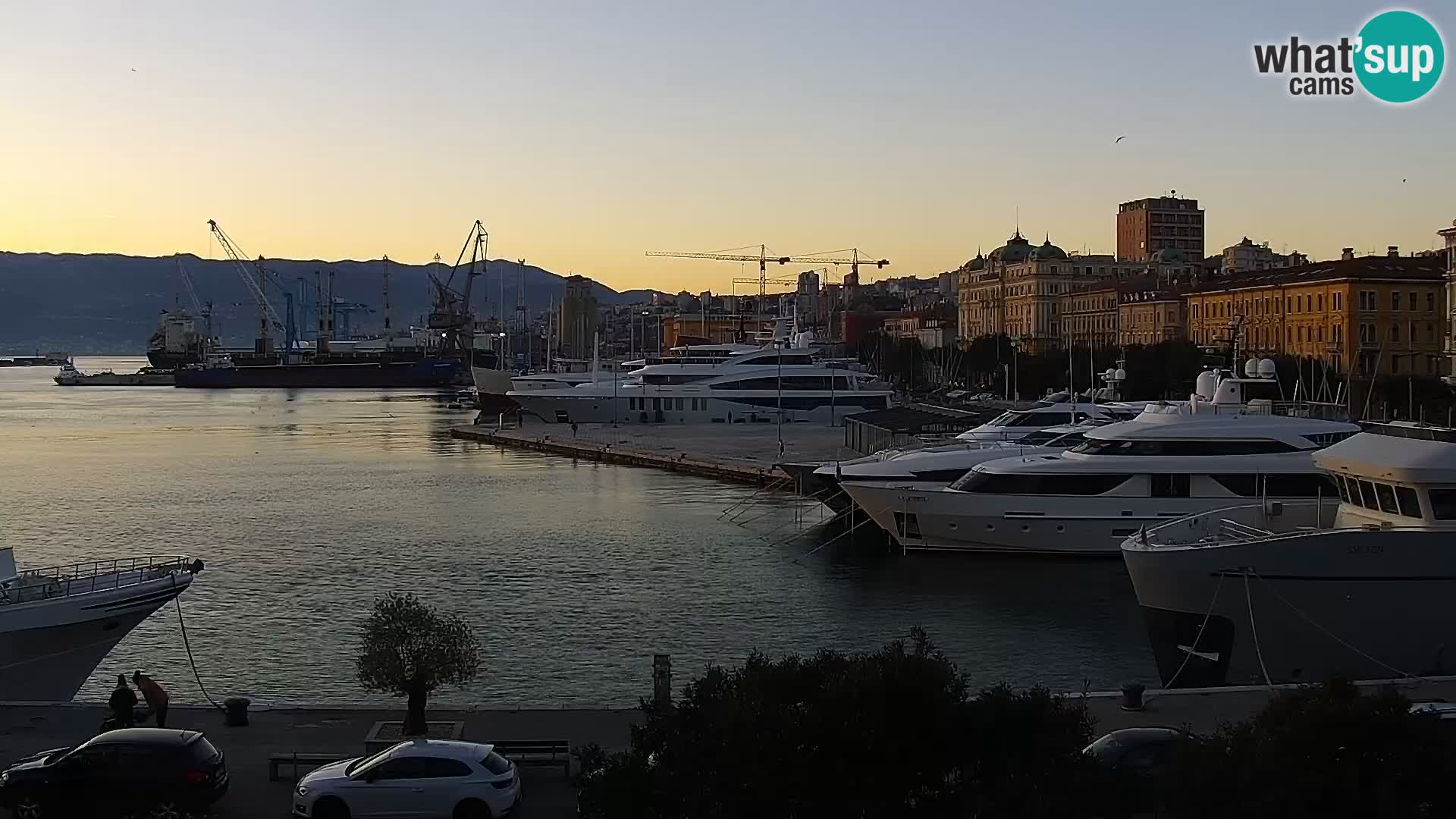 The Riva and Marina in Rijeka  – Live Webcam Croatia