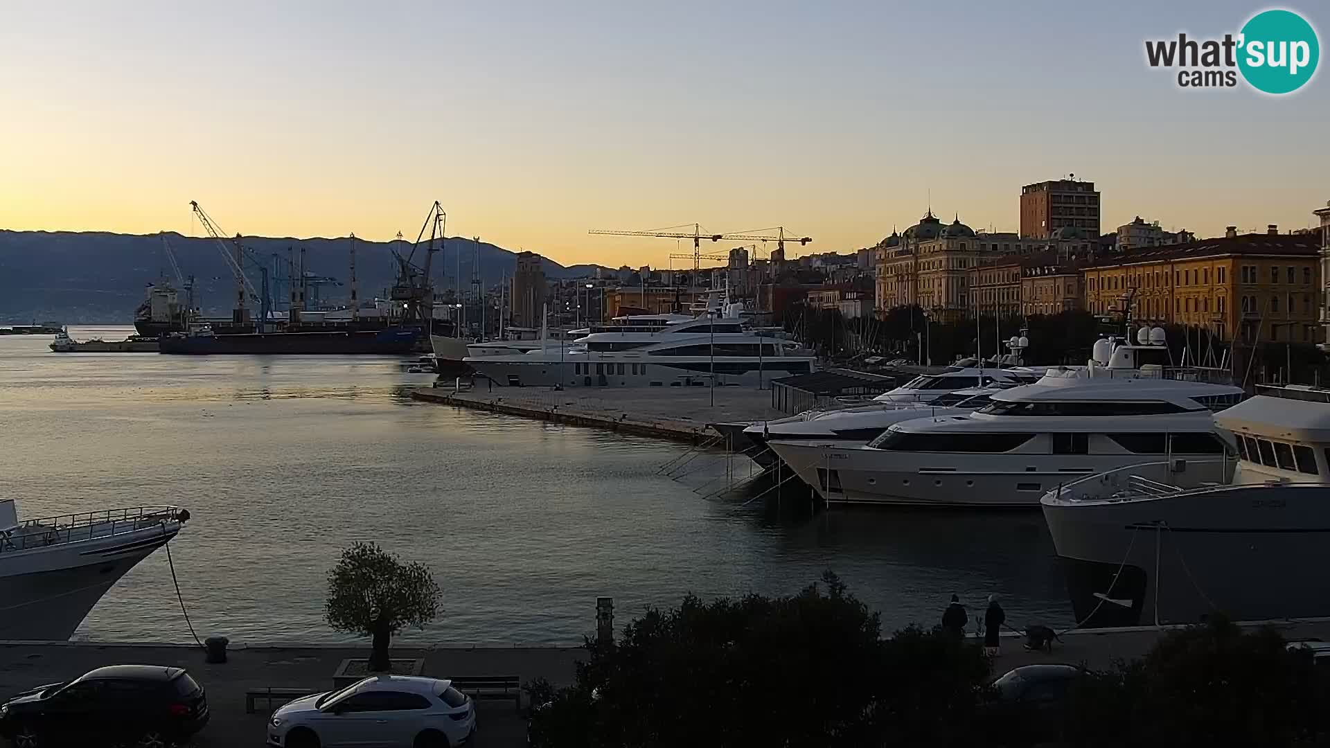 The Riva and Marina in Rijeka  – Live Webcam Croatia