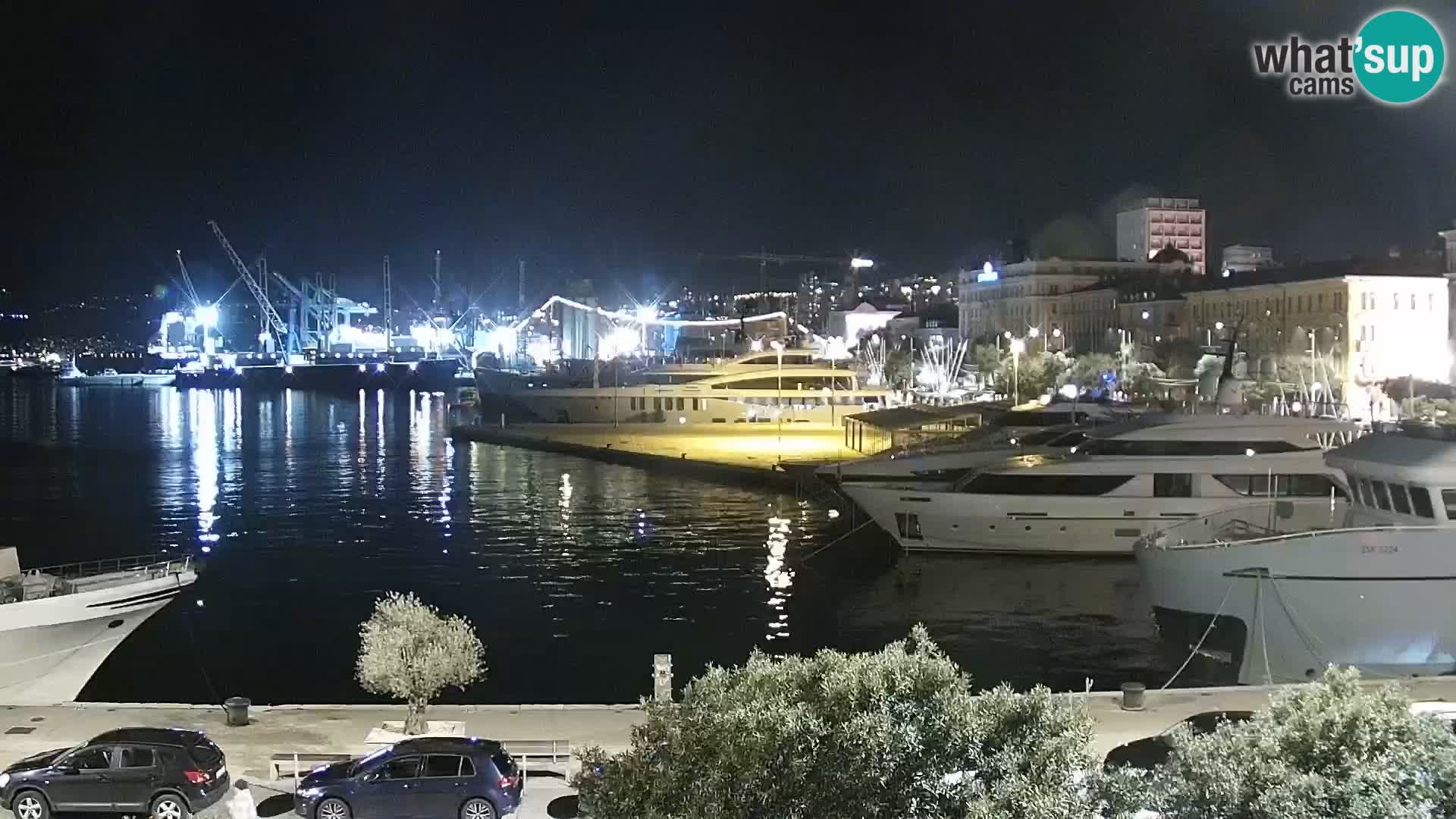 The Riva and Marina in Rijeka  – Live Webcam Croatia