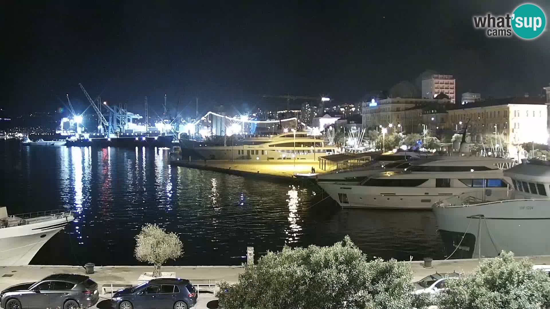 La Riva et Marina à Rijeka – Live Webcam Croatie