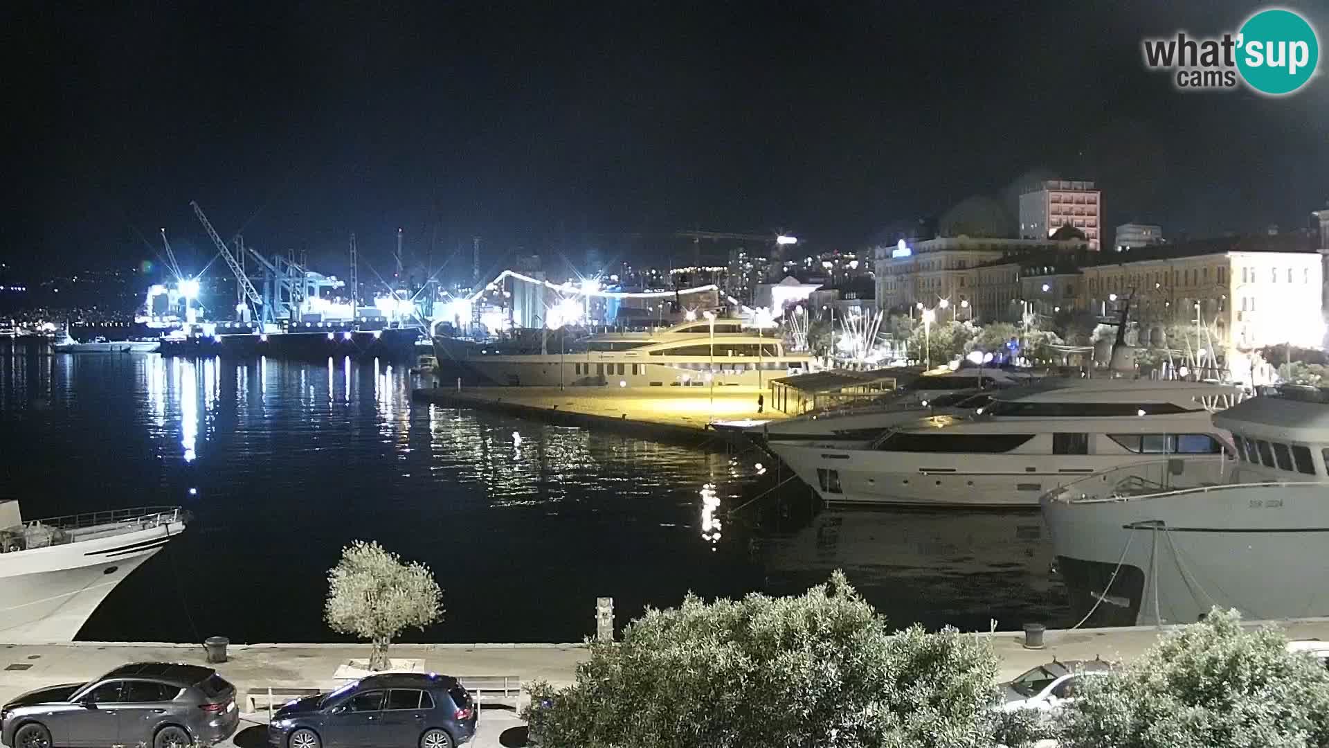 Die Riva und Marina in Rijeka – Live Webcam Kroatien