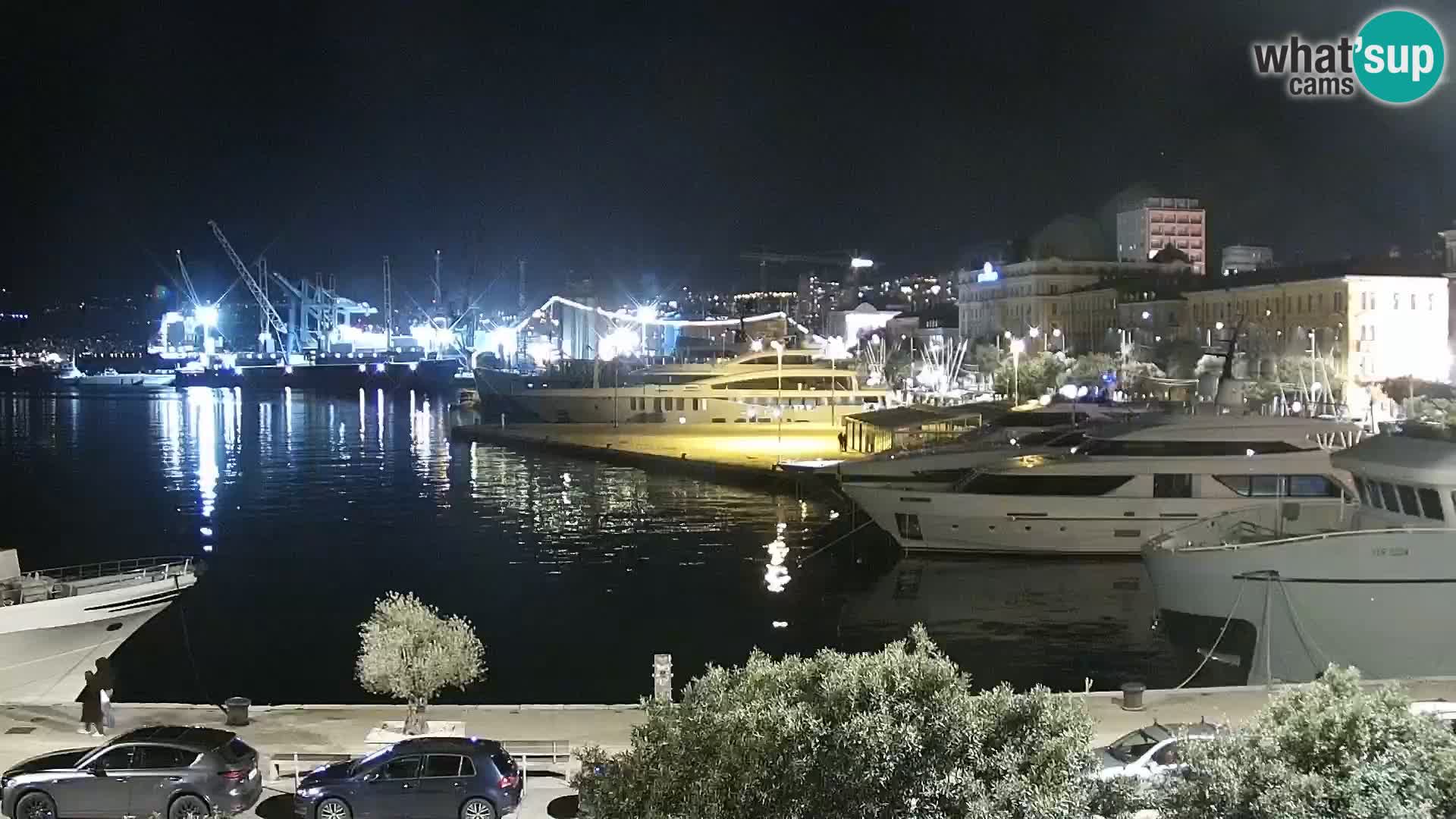 The Riva and Marina in Rijeka  – Live Webcam Croatia