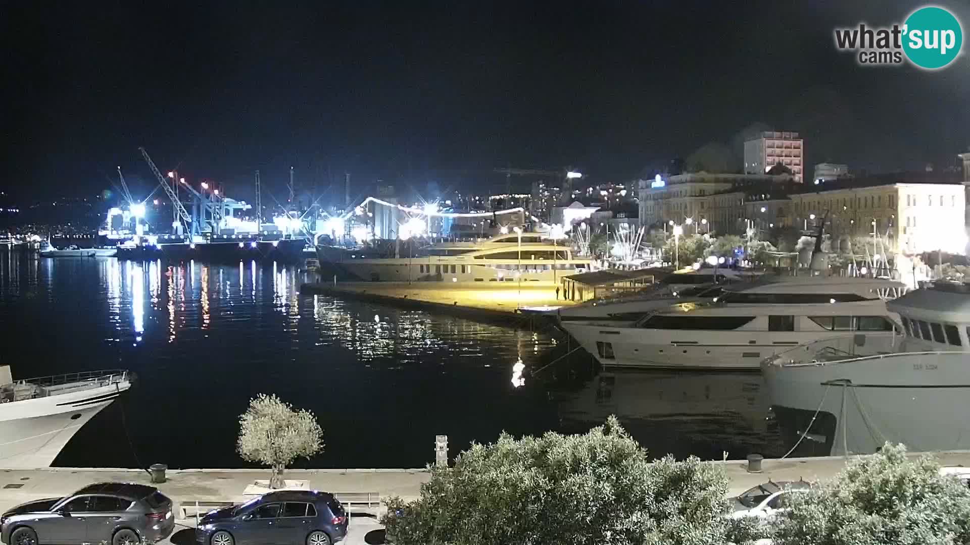 La Riva y Marina en Rijeka – Webcam en vivo Croacia