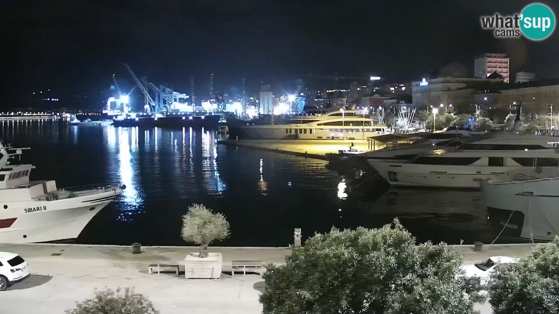 La Riva et Marina à Rijeka – Live Webcam Croatie