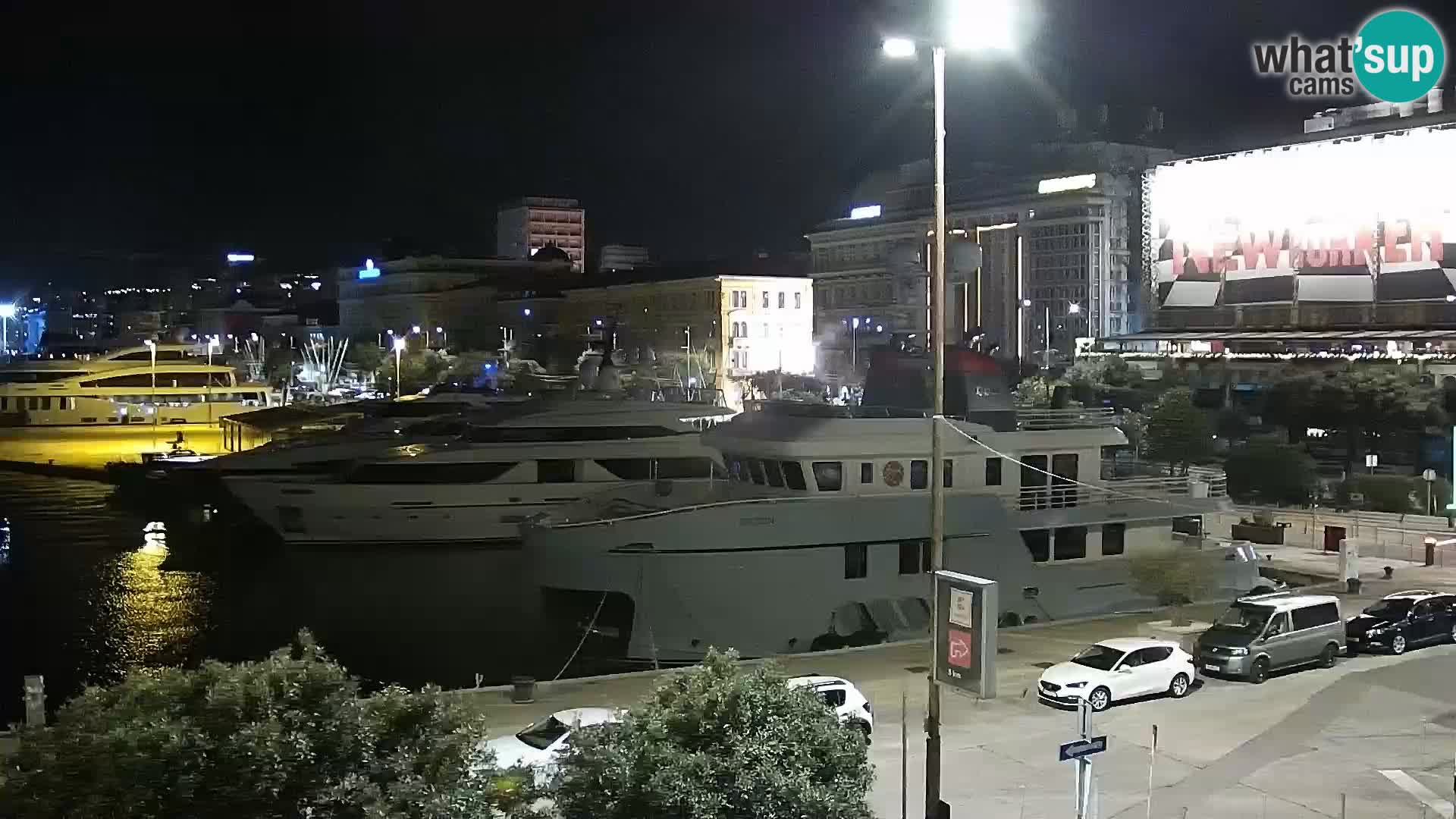 The Riva and Marina in Rijeka  – Live Webcam Croatia