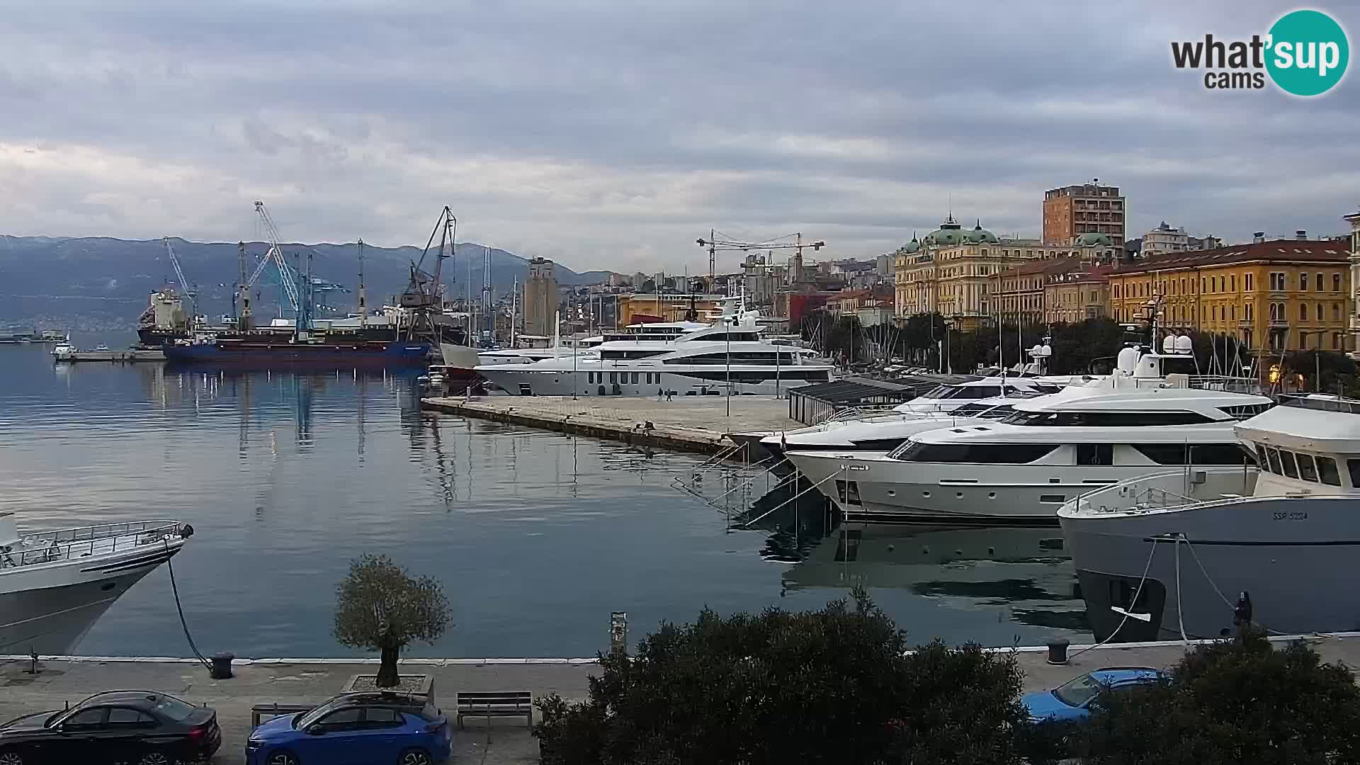 Die Riva und Marina in Rijeka – Live Webcam Kroatien