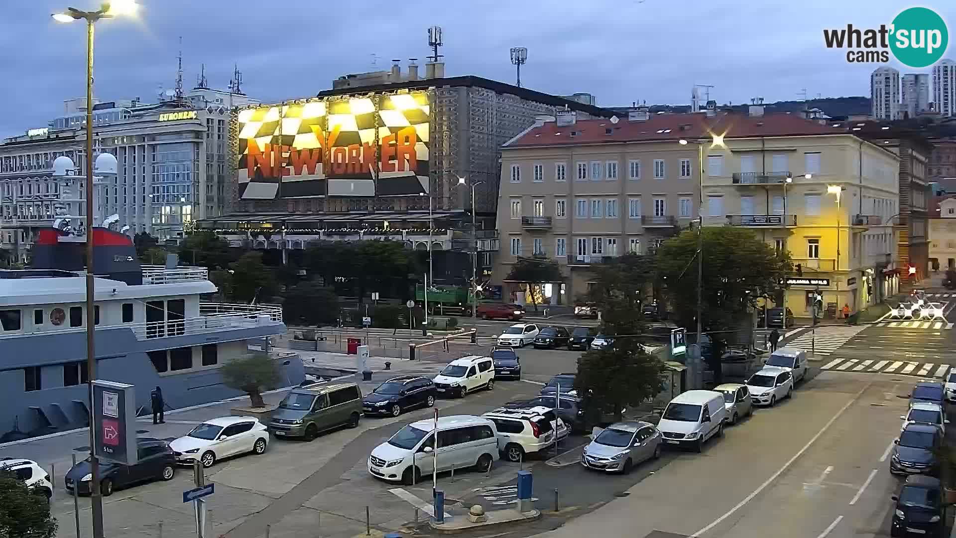 The Riva and Marina in Rijeka  – Live Webcam Croatia