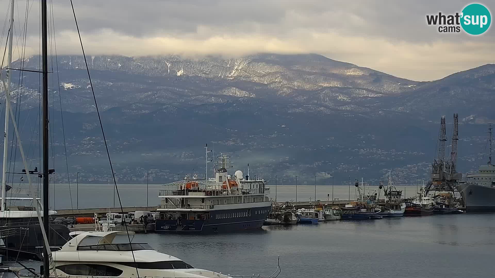 La Riva y Marina en Rijeka – Webcam en vivo Croacia