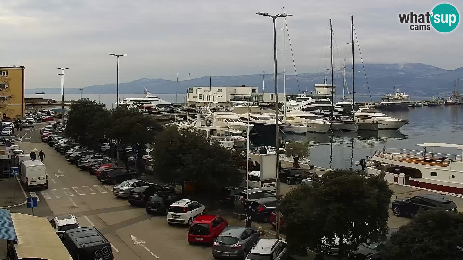 Die Riva und Marina in Rijeka – Live Webcam Kroatien