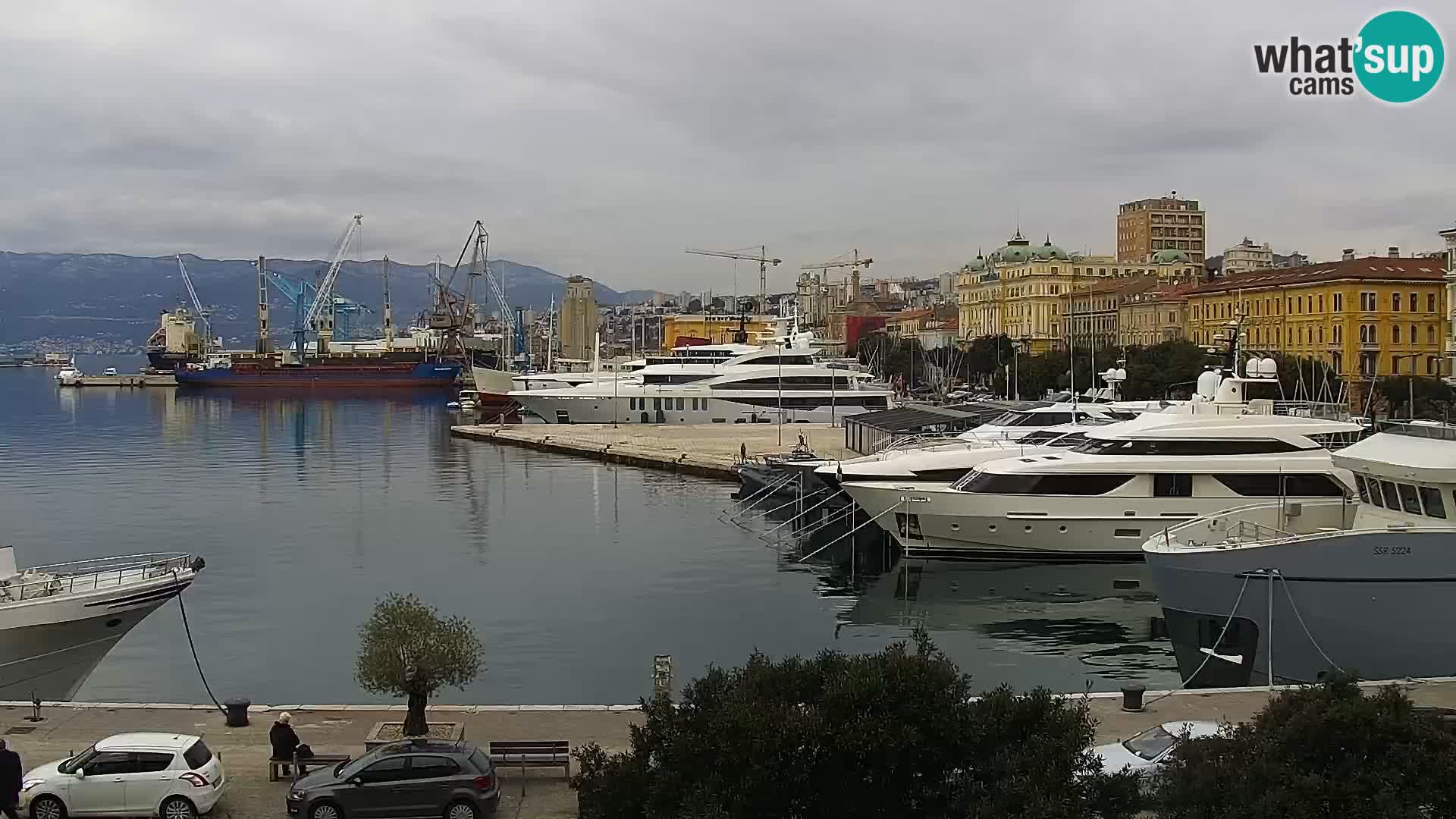 Die Riva und Marina in Rijeka – Live Webcam Kroatien