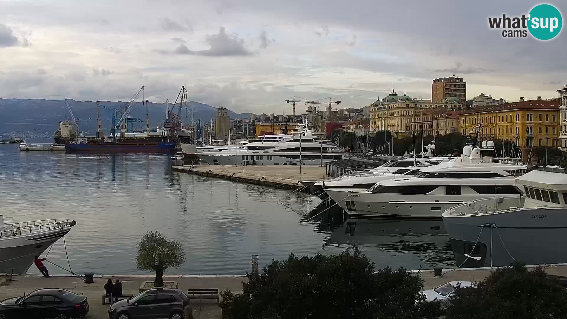 The Riva and Marina in Rijeka  – Live Webcam Croatia