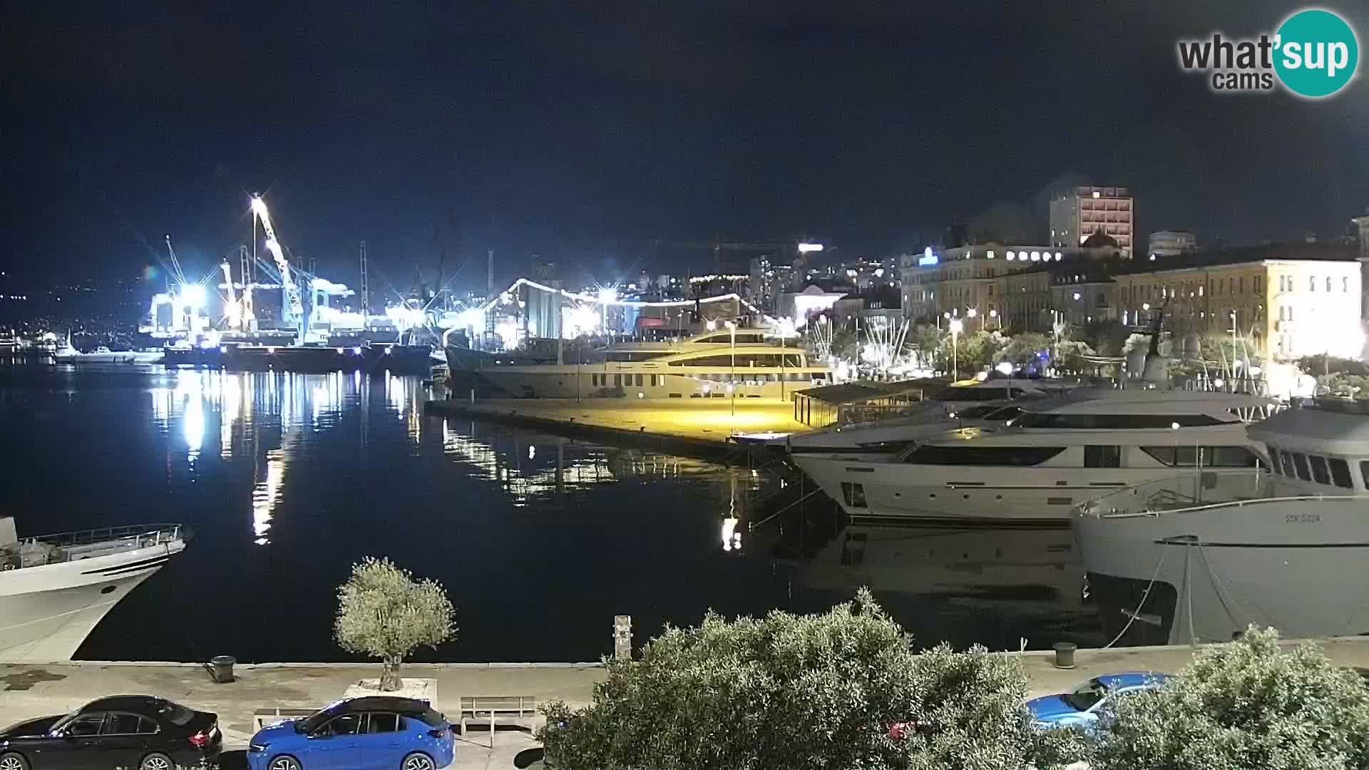 La Riva y Marina en Rijeka – Webcam en vivo Croacia
