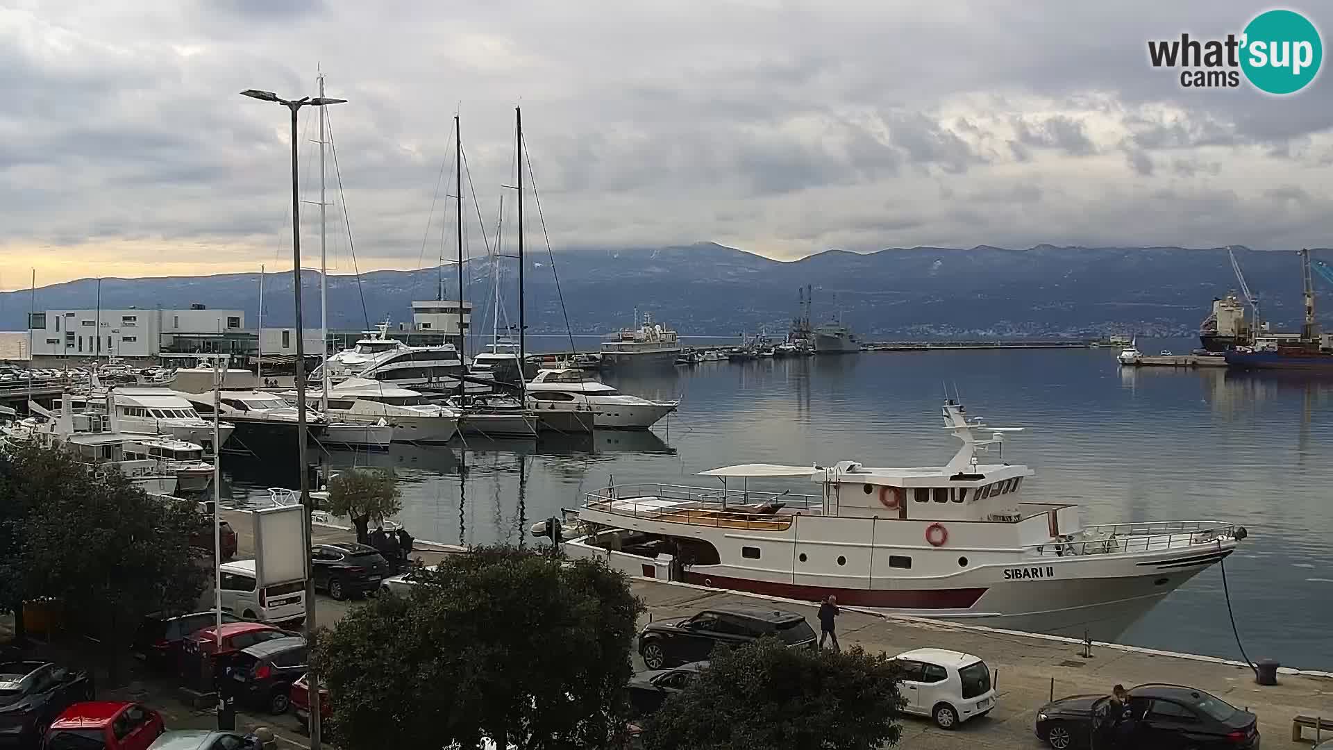 Die Riva und Marina in Rijeka – Live Webcam Kroatien