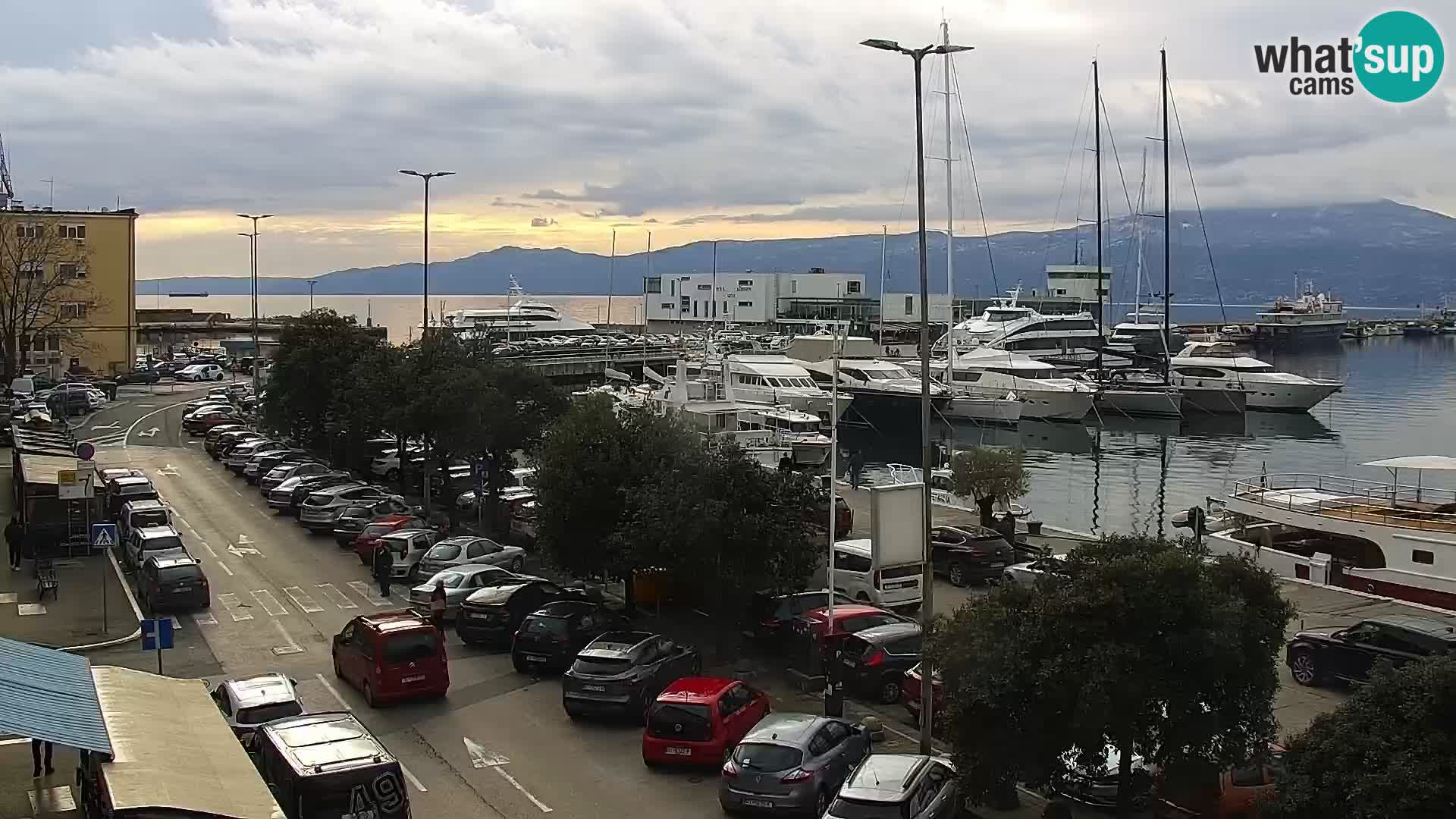 Die Riva und Marina in Rijeka – Live Webcam Kroatien