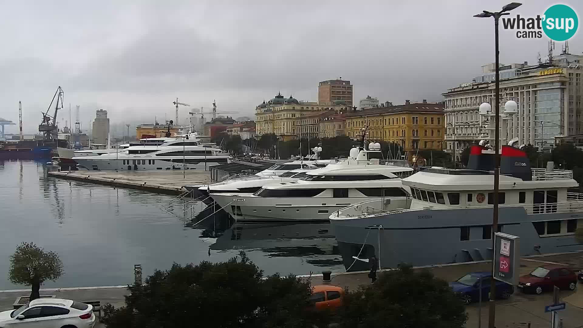 La Riva et Marina à Rijeka – Live Webcam Croatie