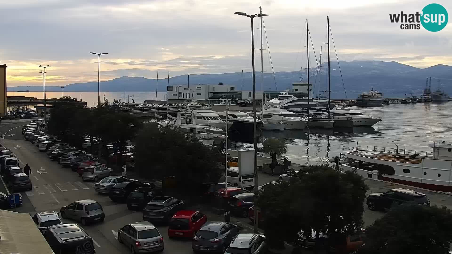 Die Riva und Marina in Rijeka – Live Webcam Kroatien