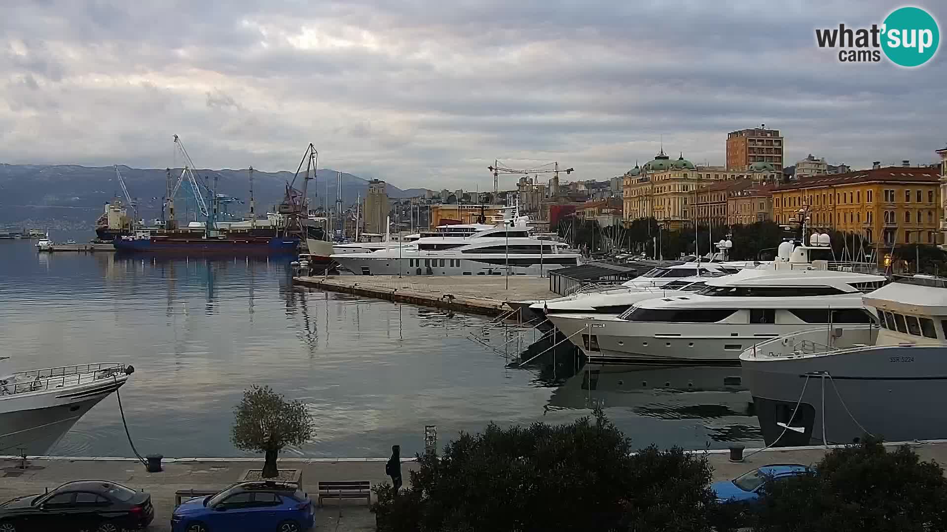 La Riva et Marina à Rijeka – Live Webcam Croatie