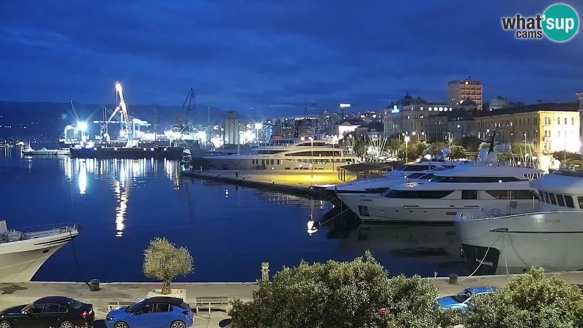 The Riva and Marina in Rijeka  – Live Webcam Croatia