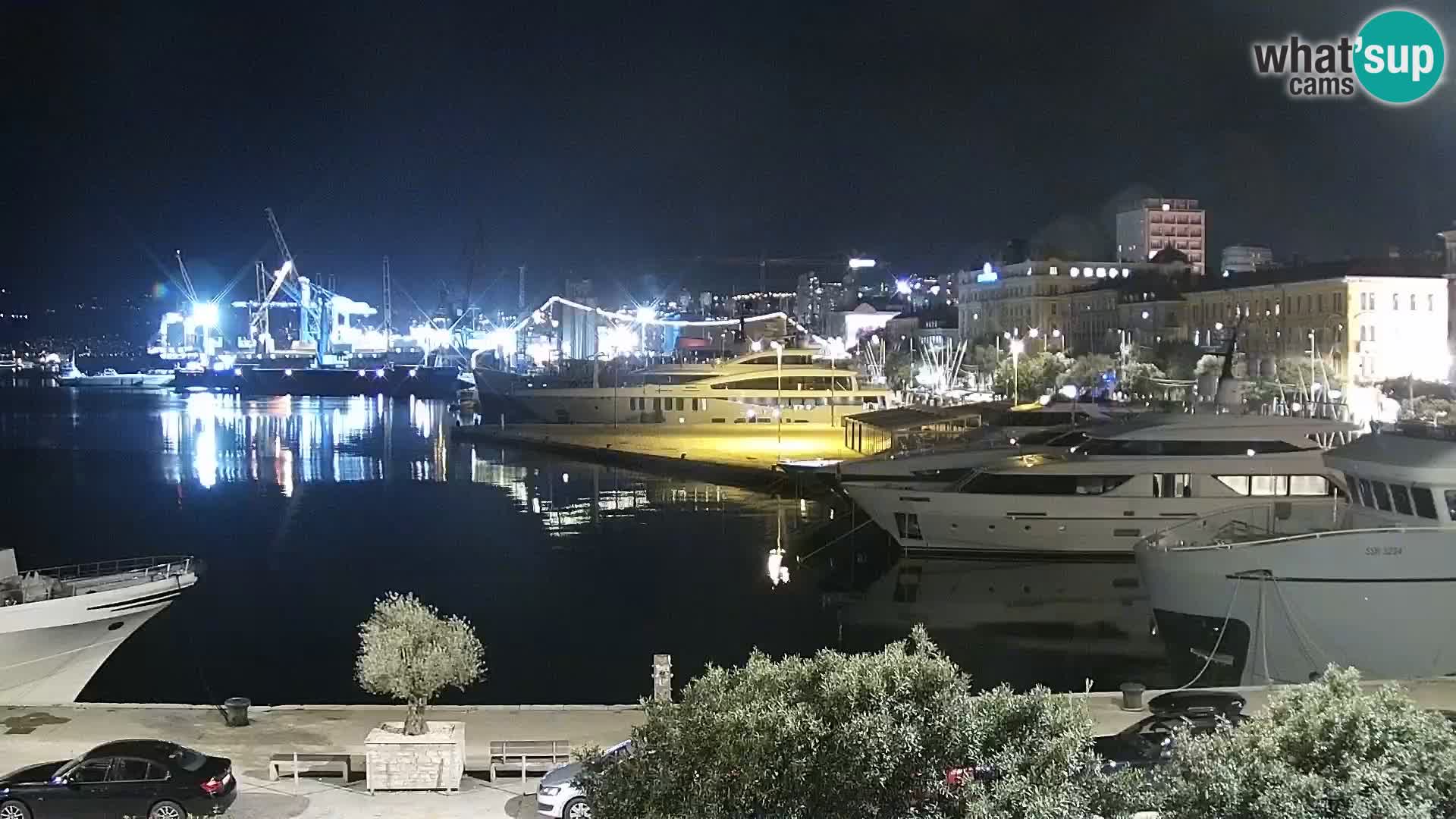 Die Riva und Marina in Rijeka – Live Webcam Kroatien