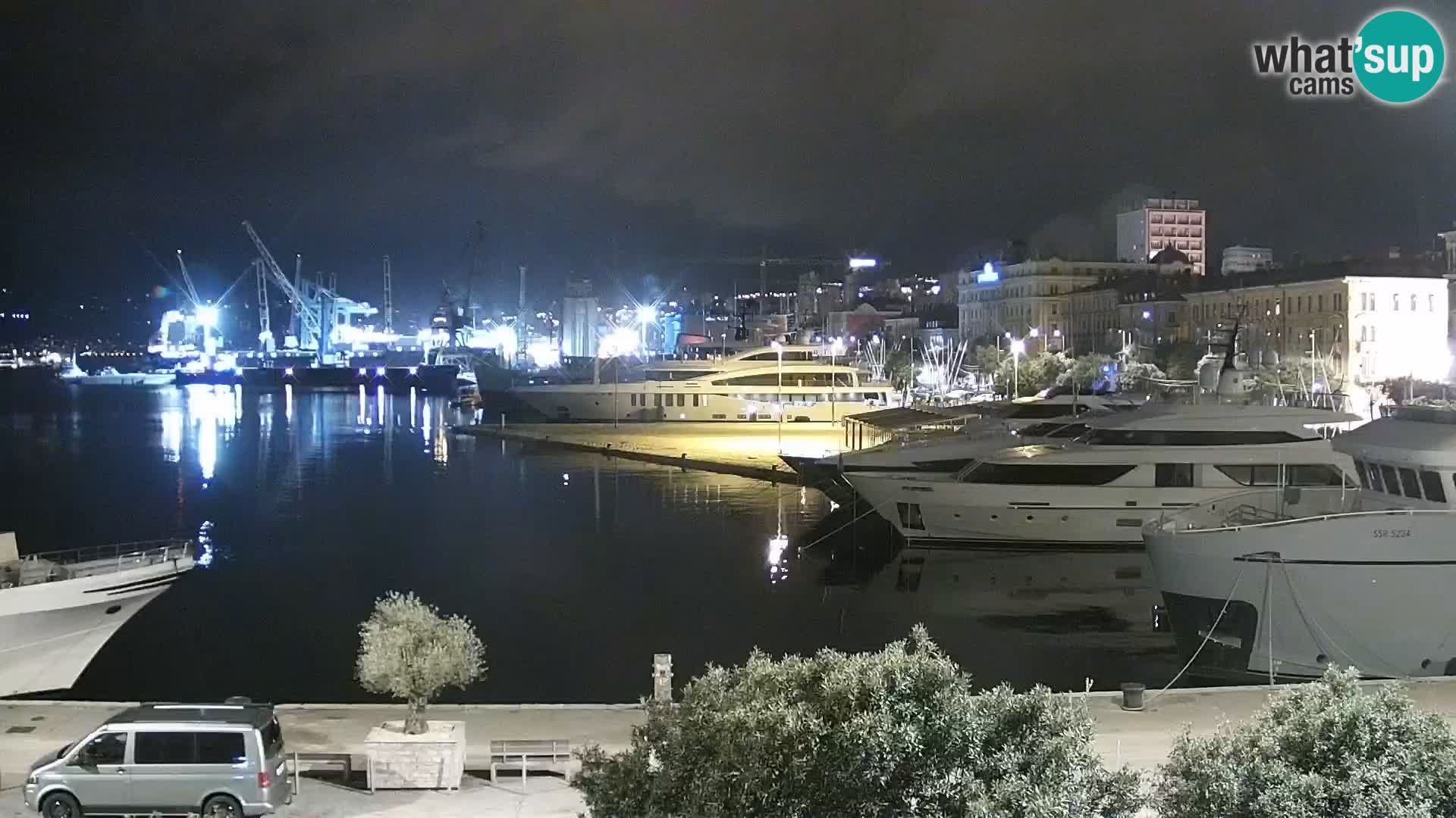 La Riva et Marina à Rijeka – Live Webcam Croatie
