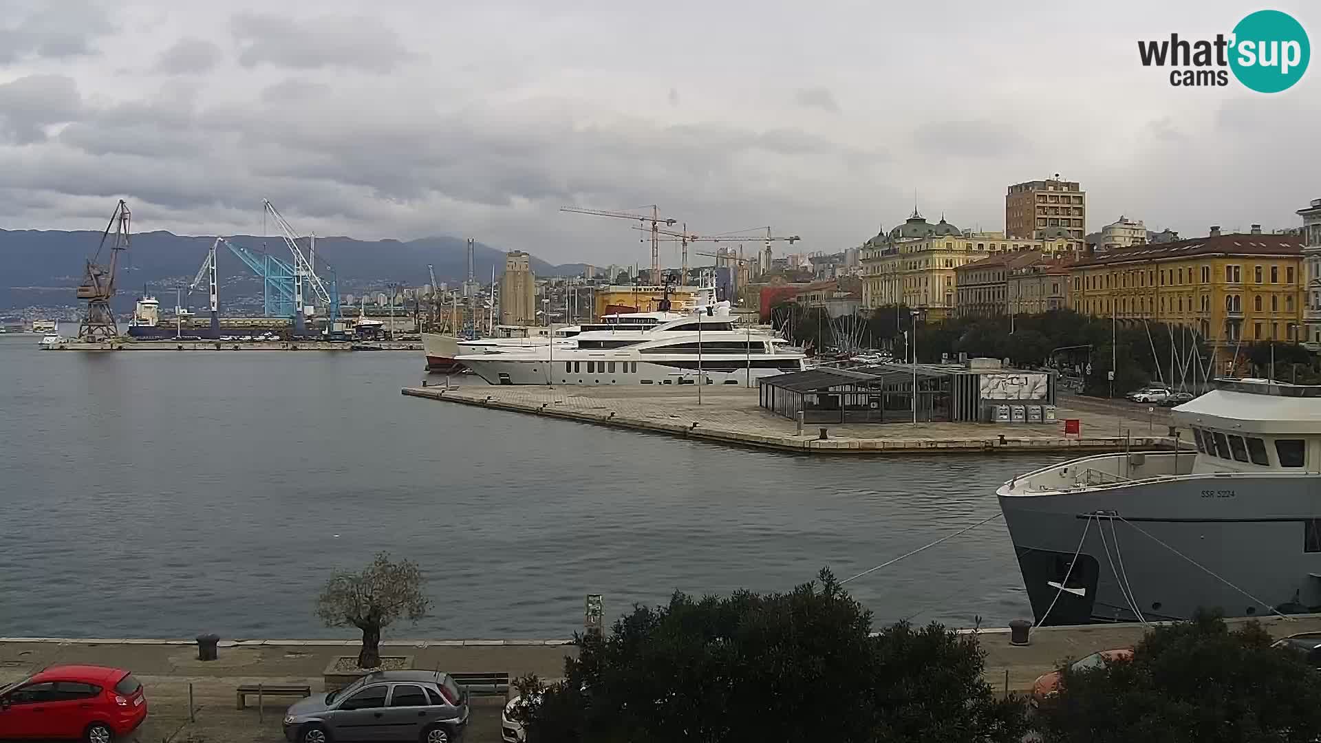 The Riva and Marina in Rijeka  – Live Webcam Croatia