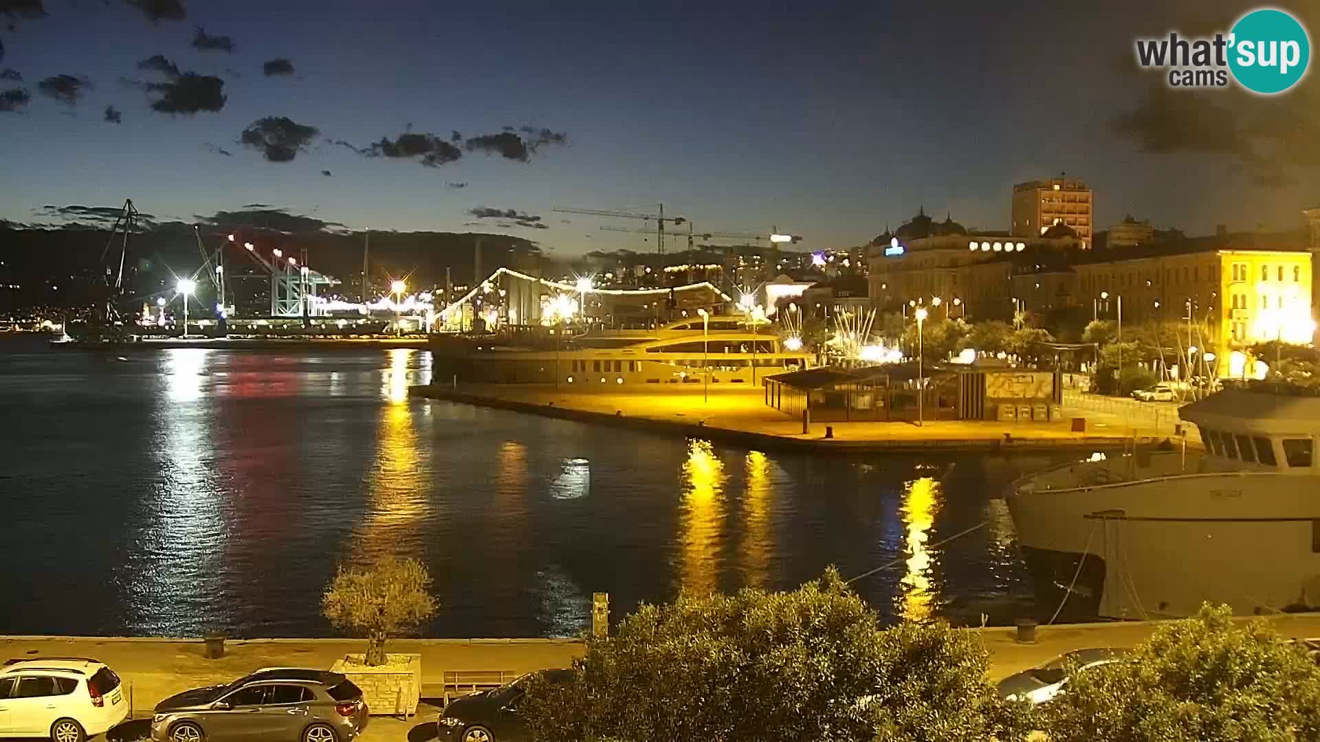 The Riva and Marina in Rijeka  – Live Webcam Croatia