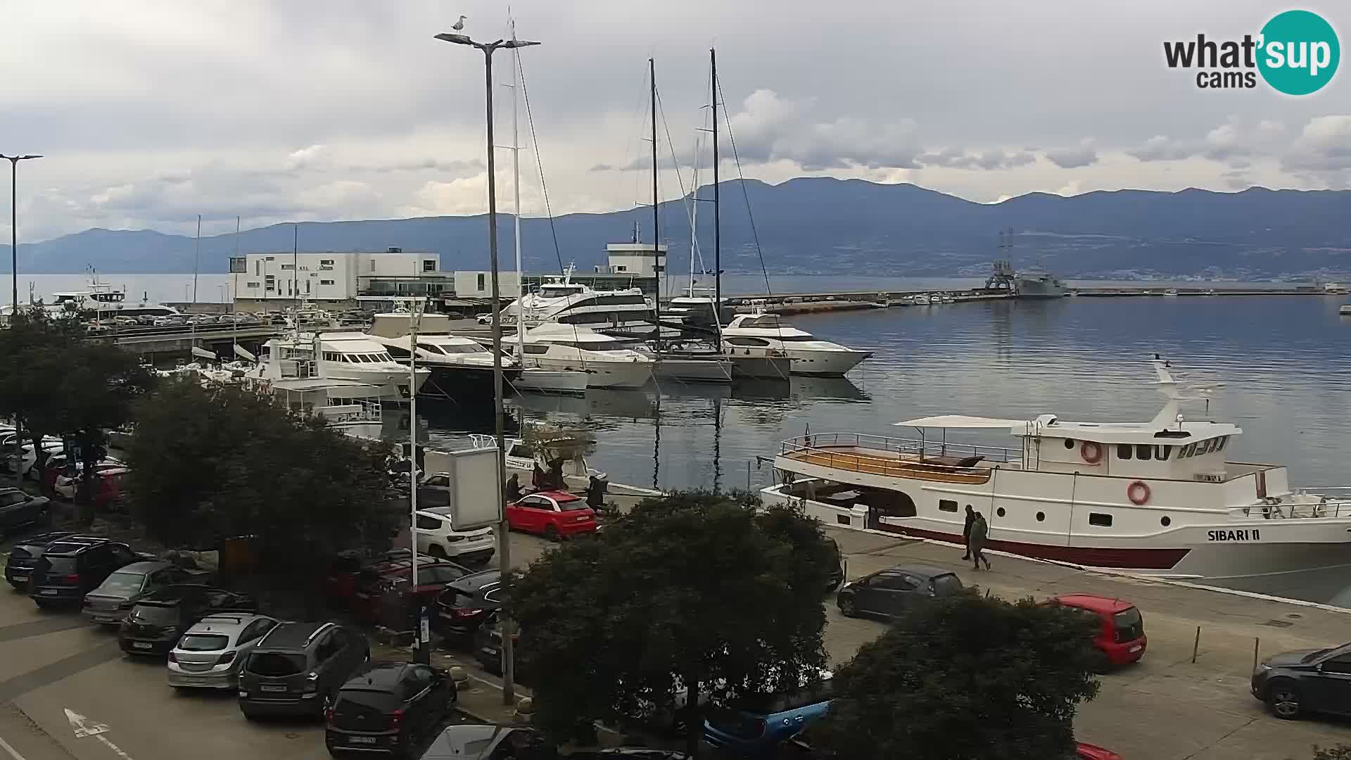 Die Riva und Marina in Rijeka – Live Webcam Kroatien
