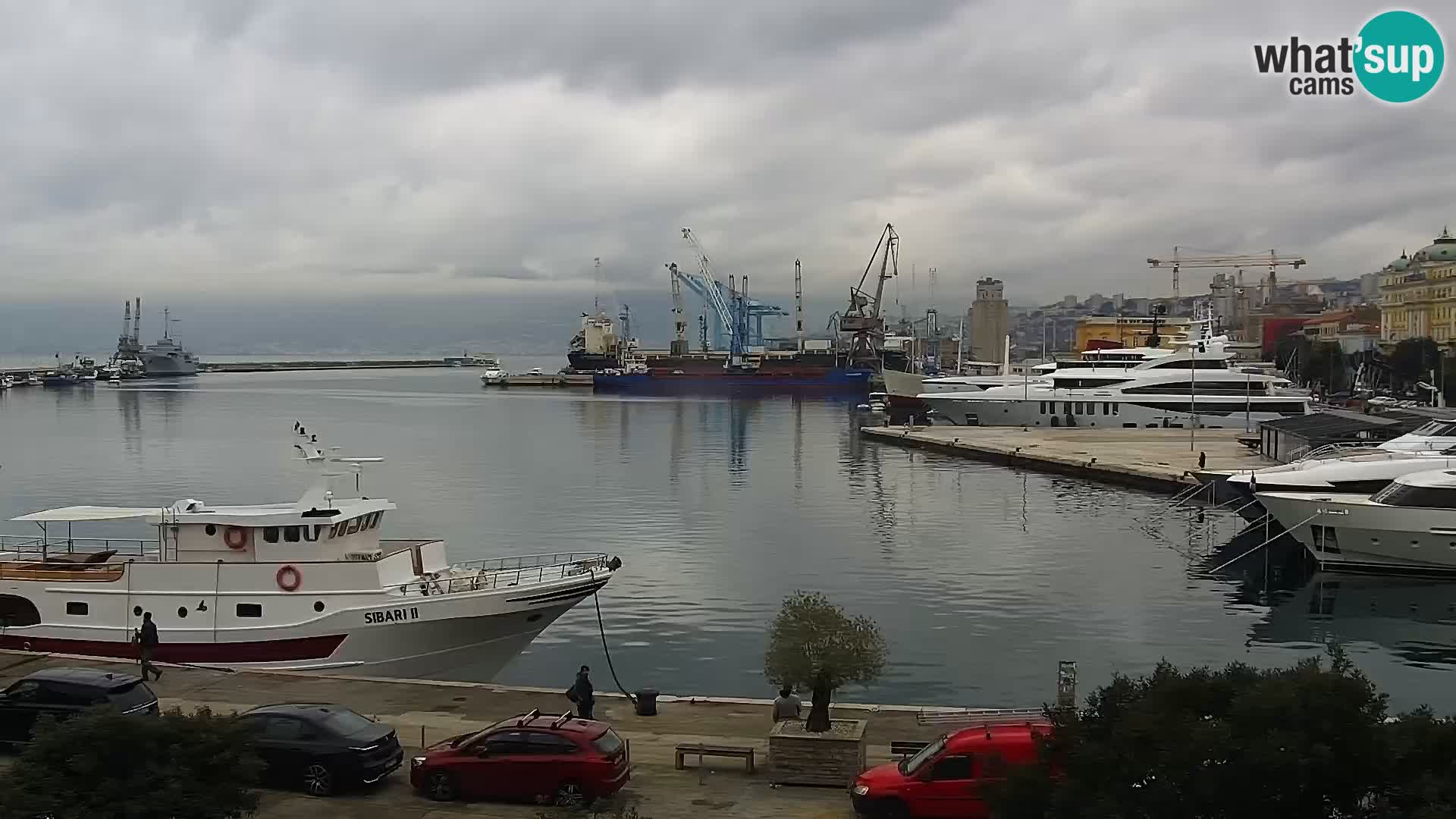 La Riva et Marina à Rijeka – Live Webcam Croatie