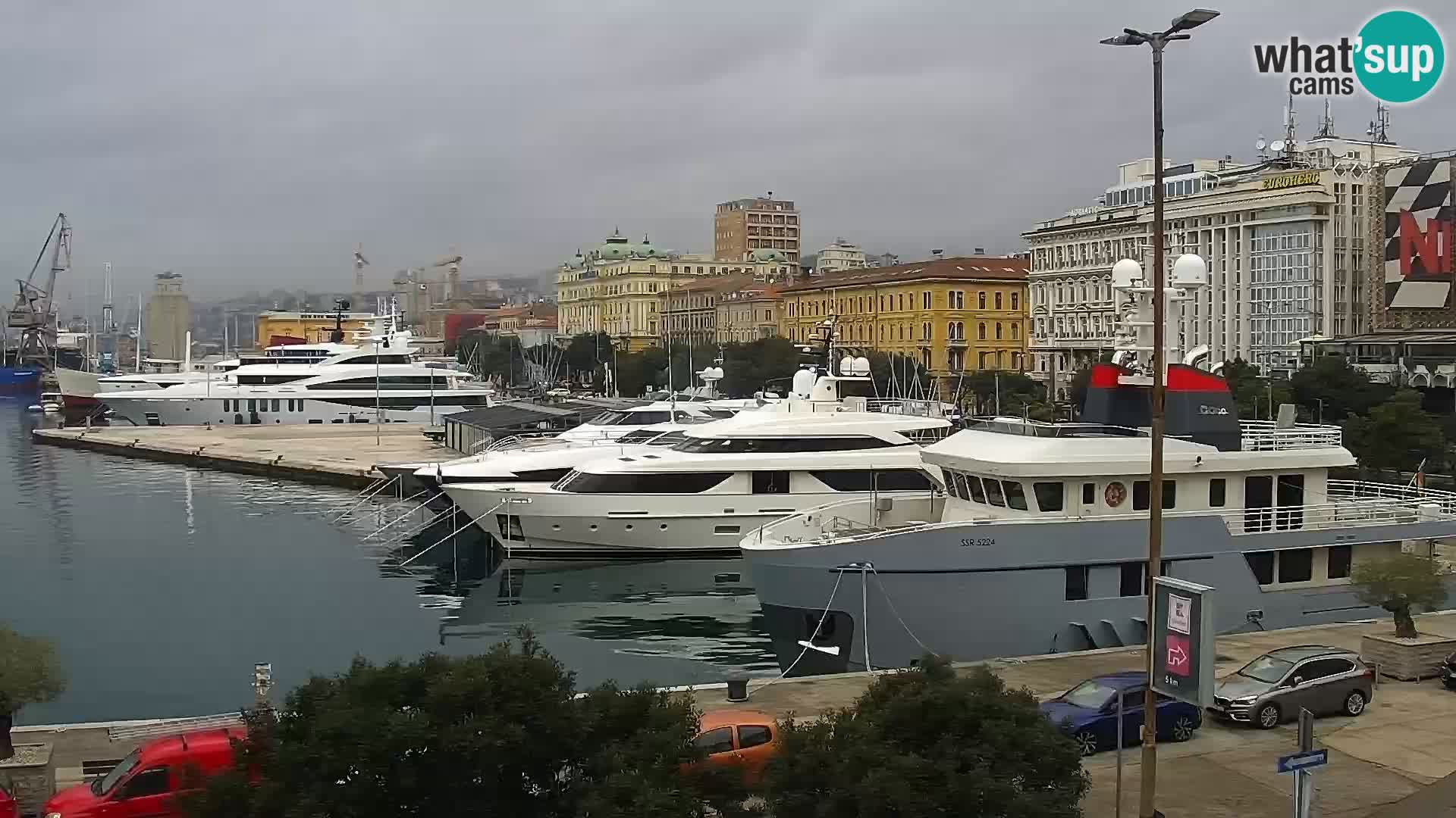 La Riva et Marina à Rijeka – Live Webcam Croatie