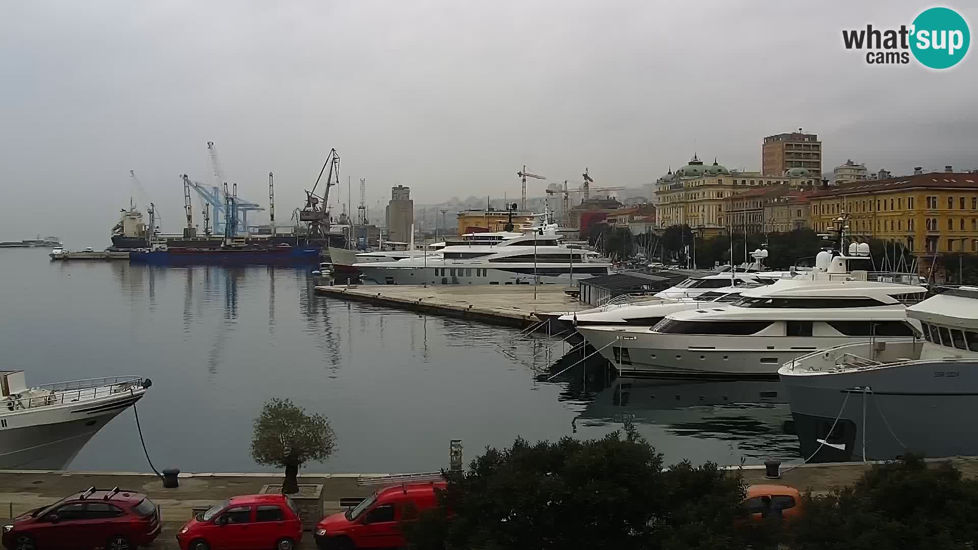 La Riva y Marina en Rijeka – Webcam en vivo Croacia