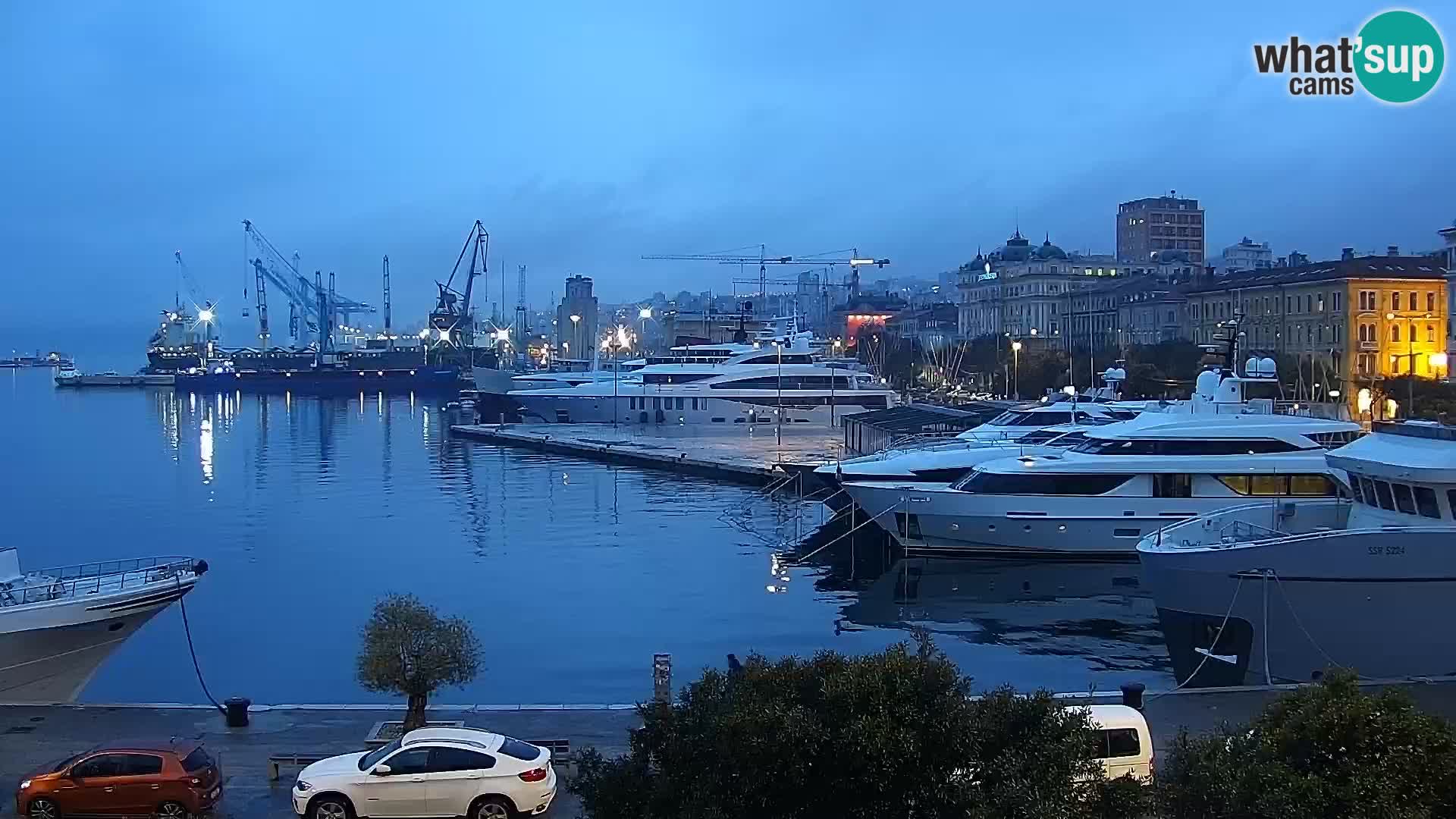 La Riva et Marina à Rijeka – Live Webcam Croatie