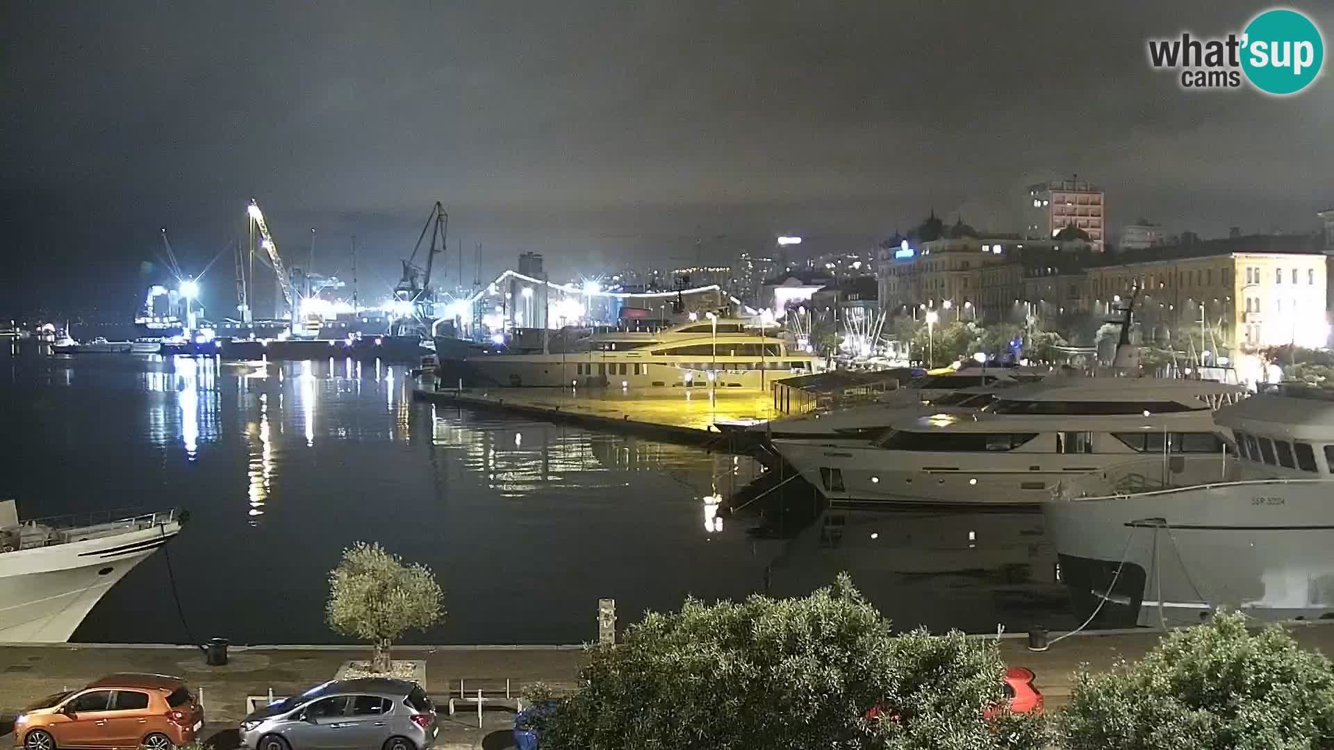 The Riva and Marina in Rijeka  – Live Webcam Croatia