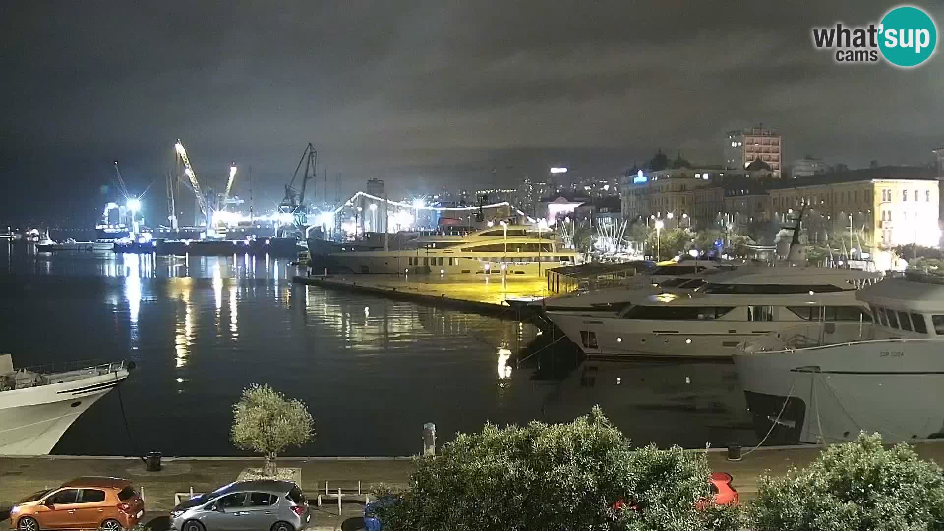 The Riva and Marina in Rijeka  – Live Webcam Croatia