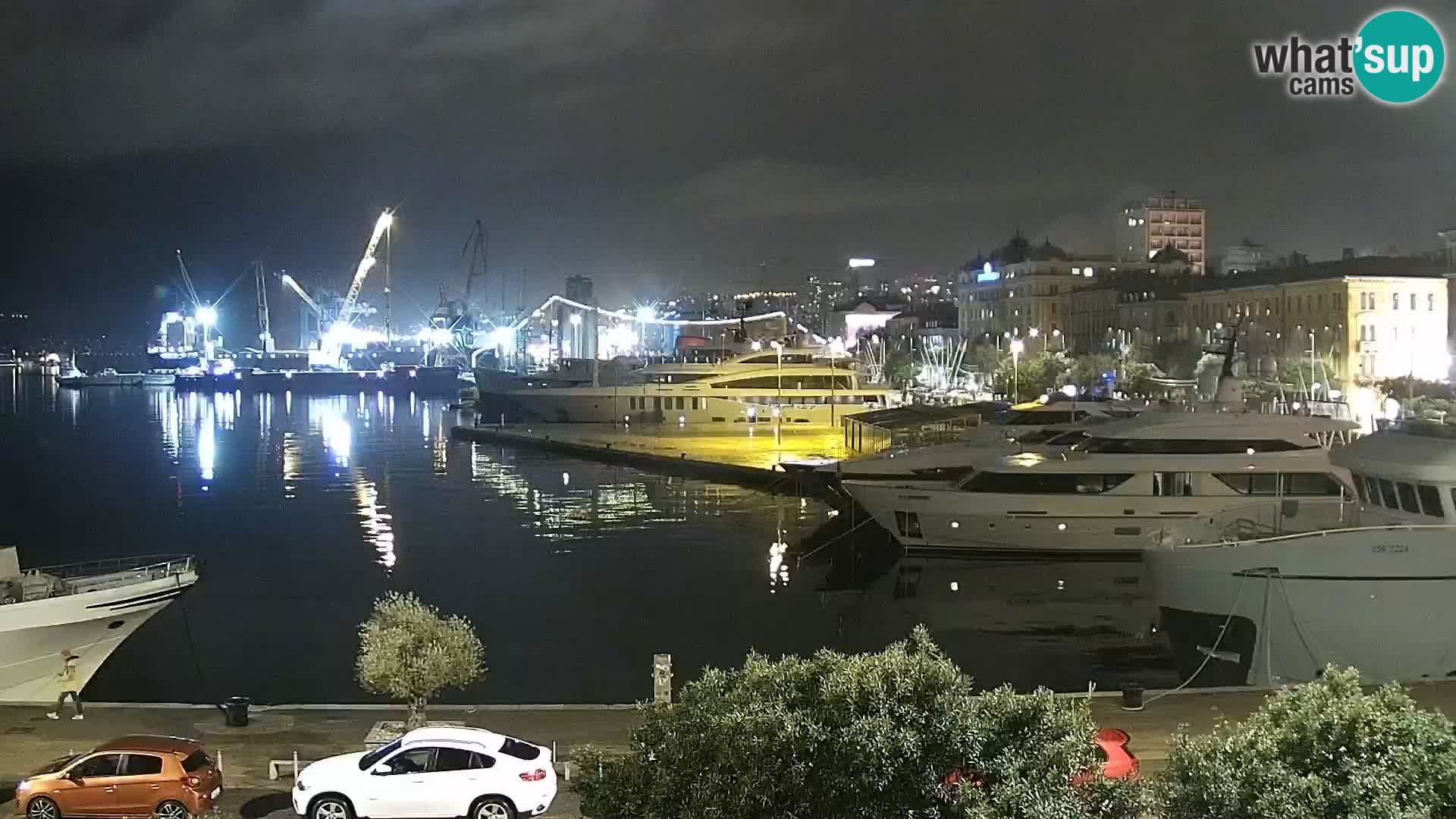 The Riva and Marina in Rijeka  – Live Webcam Croatia