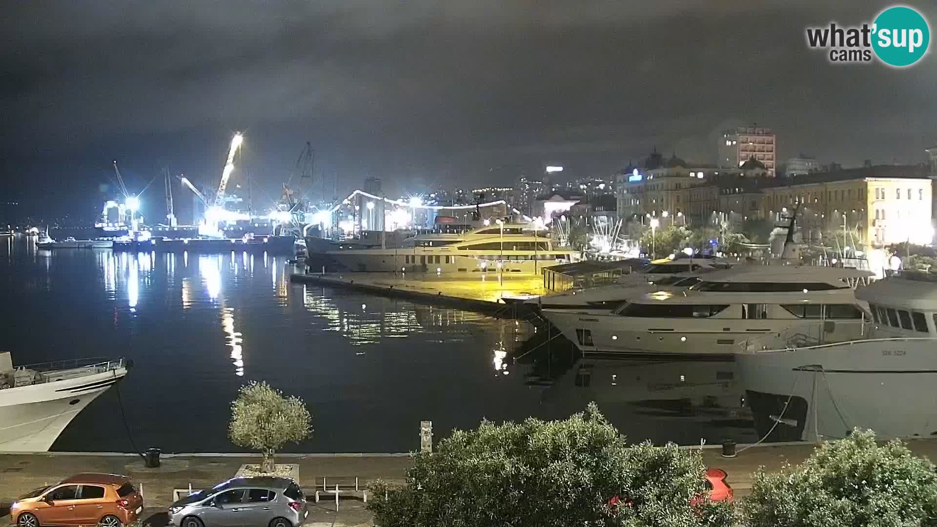 Die Riva und Marina in Rijeka – Live Webcam Kroatien