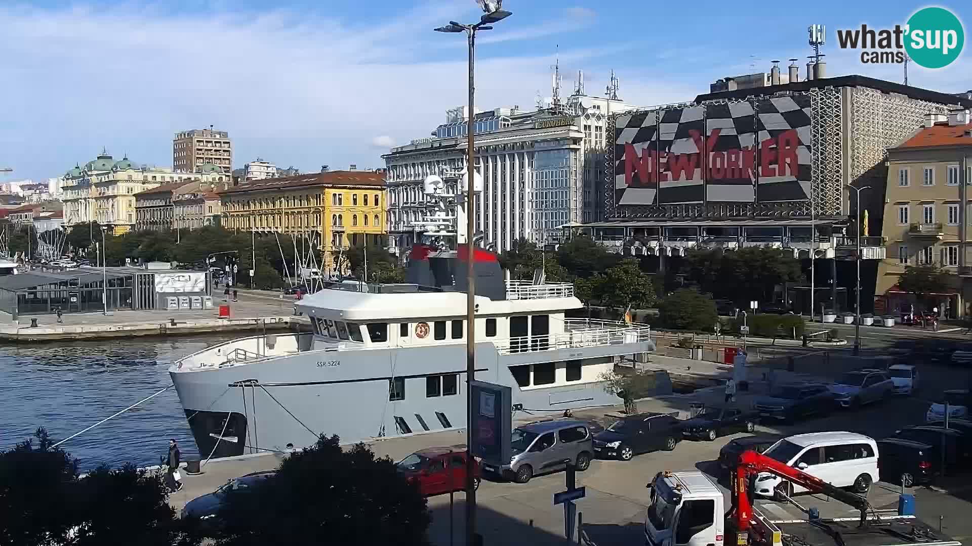 The Riva and Marina in Rijeka  – Live Webcam Croatia