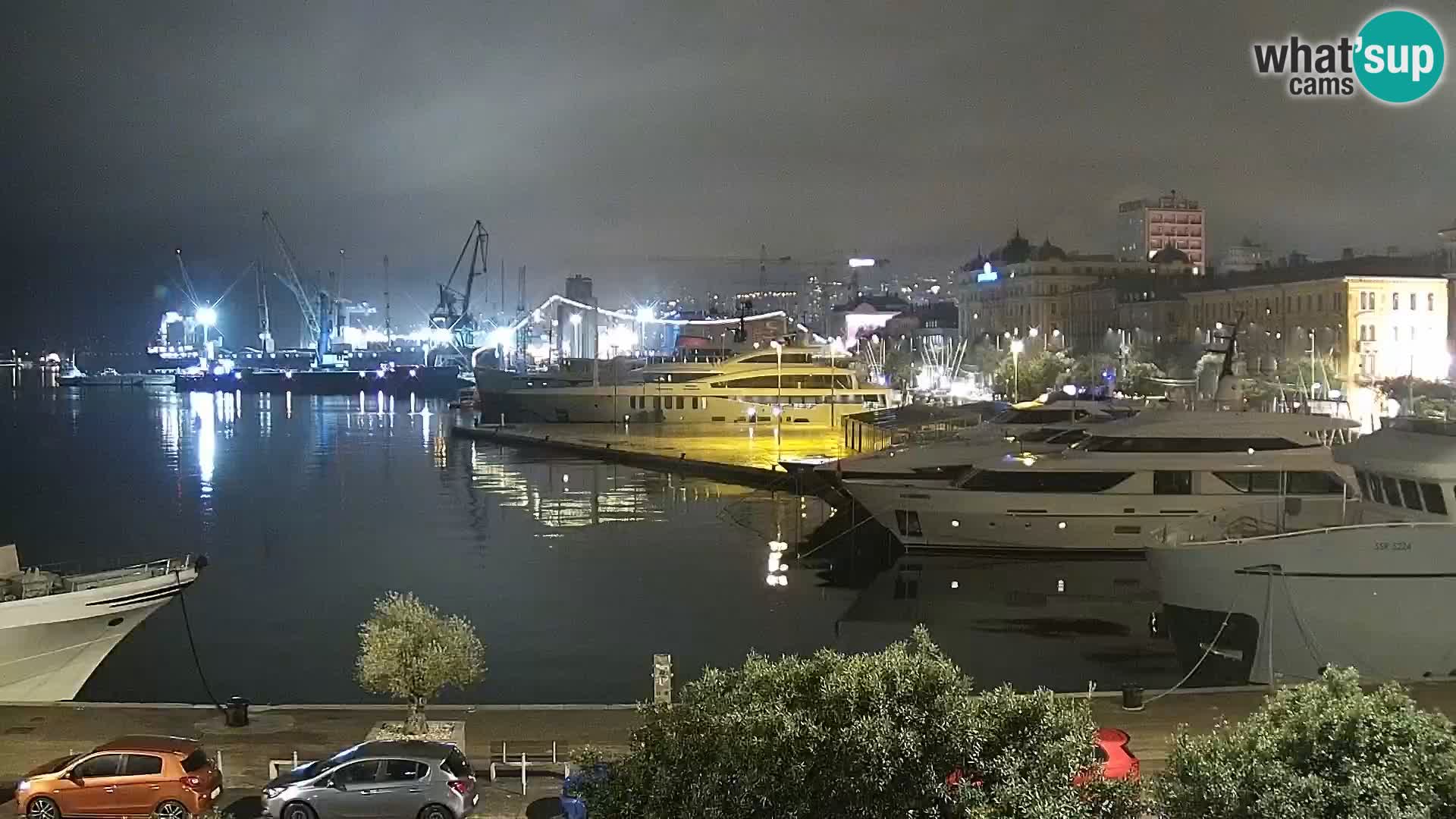 The Riva and Marina in Rijeka  – Live Webcam Croatia