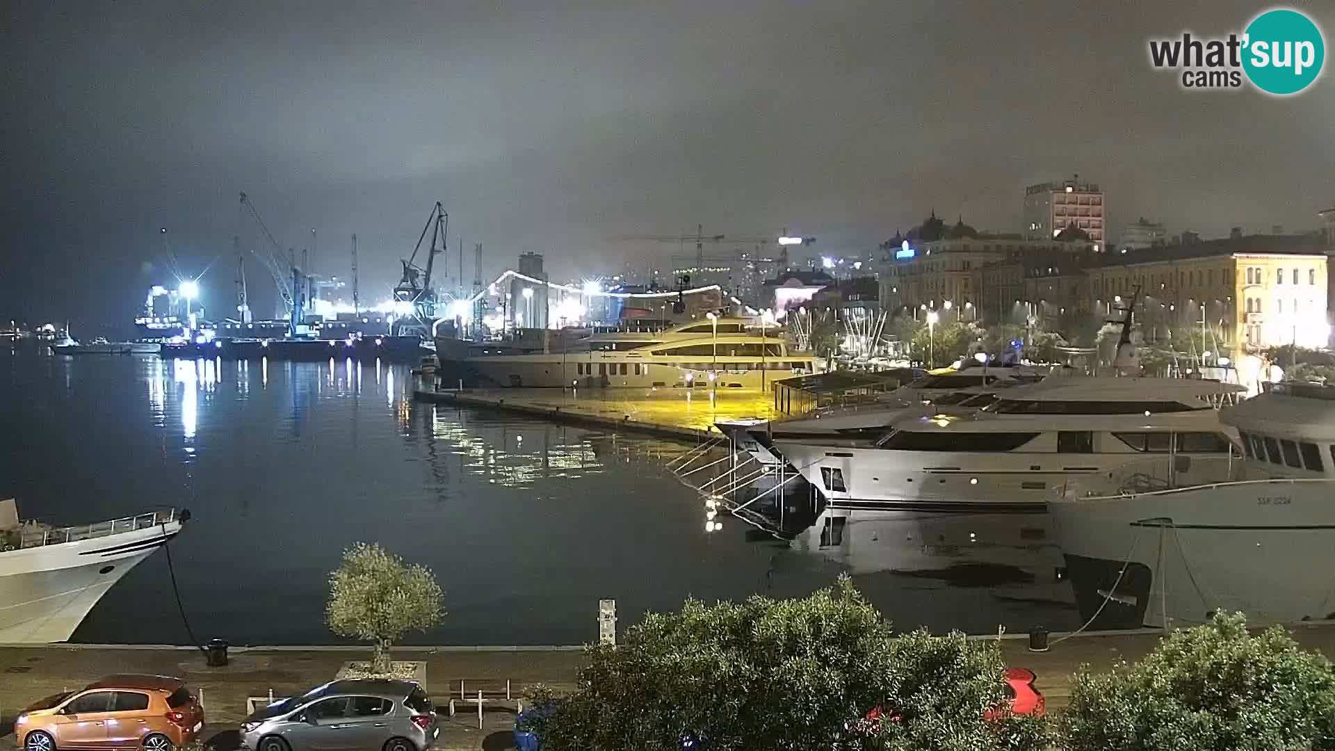 The Riva and Marina in Rijeka  – Live Webcam Croatia