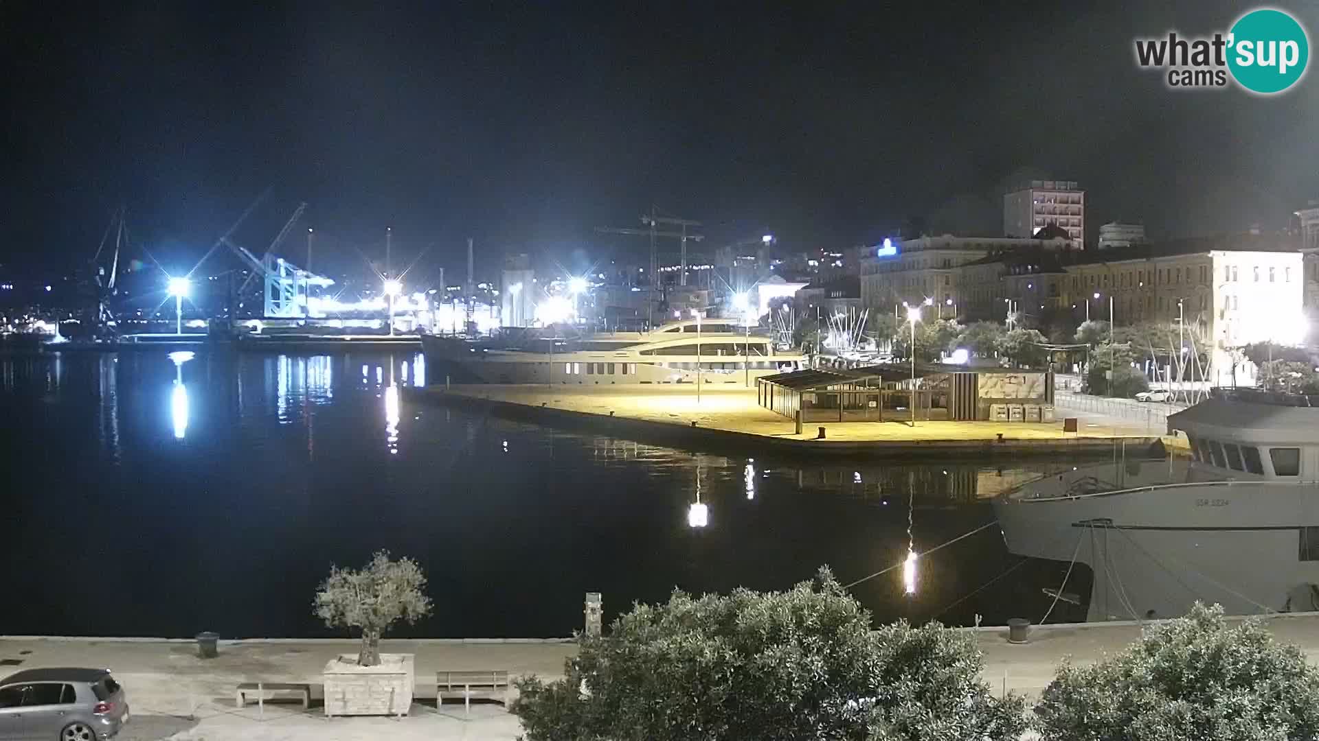La Riva y Marina en Rijeka – Webcam en vivo Croacia
