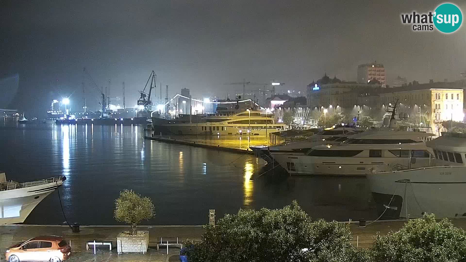 The Riva and Marina in Rijeka  – Live Webcam Croatia