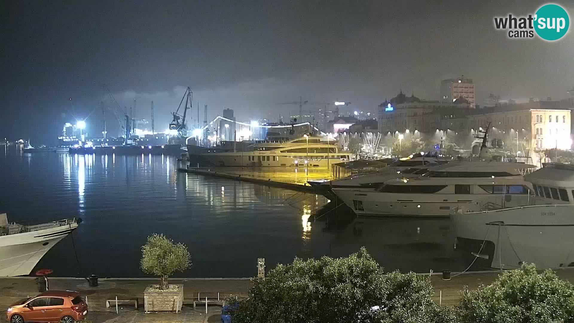 La Riva y Marina en Rijeka – Webcam en vivo Croacia