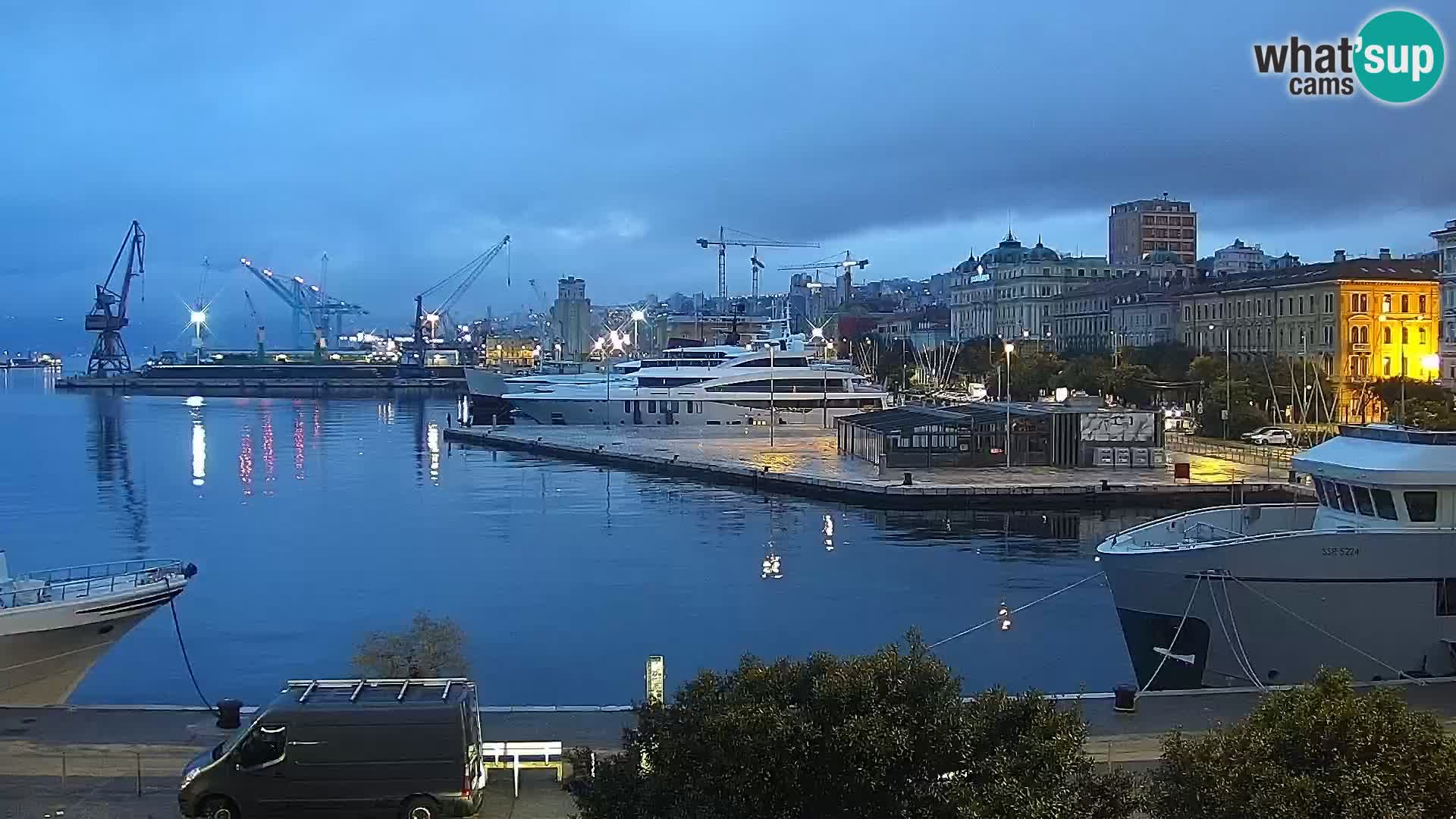 La Riva e la Marina a Rijeka (Fiume) – Live Webcam Croazia