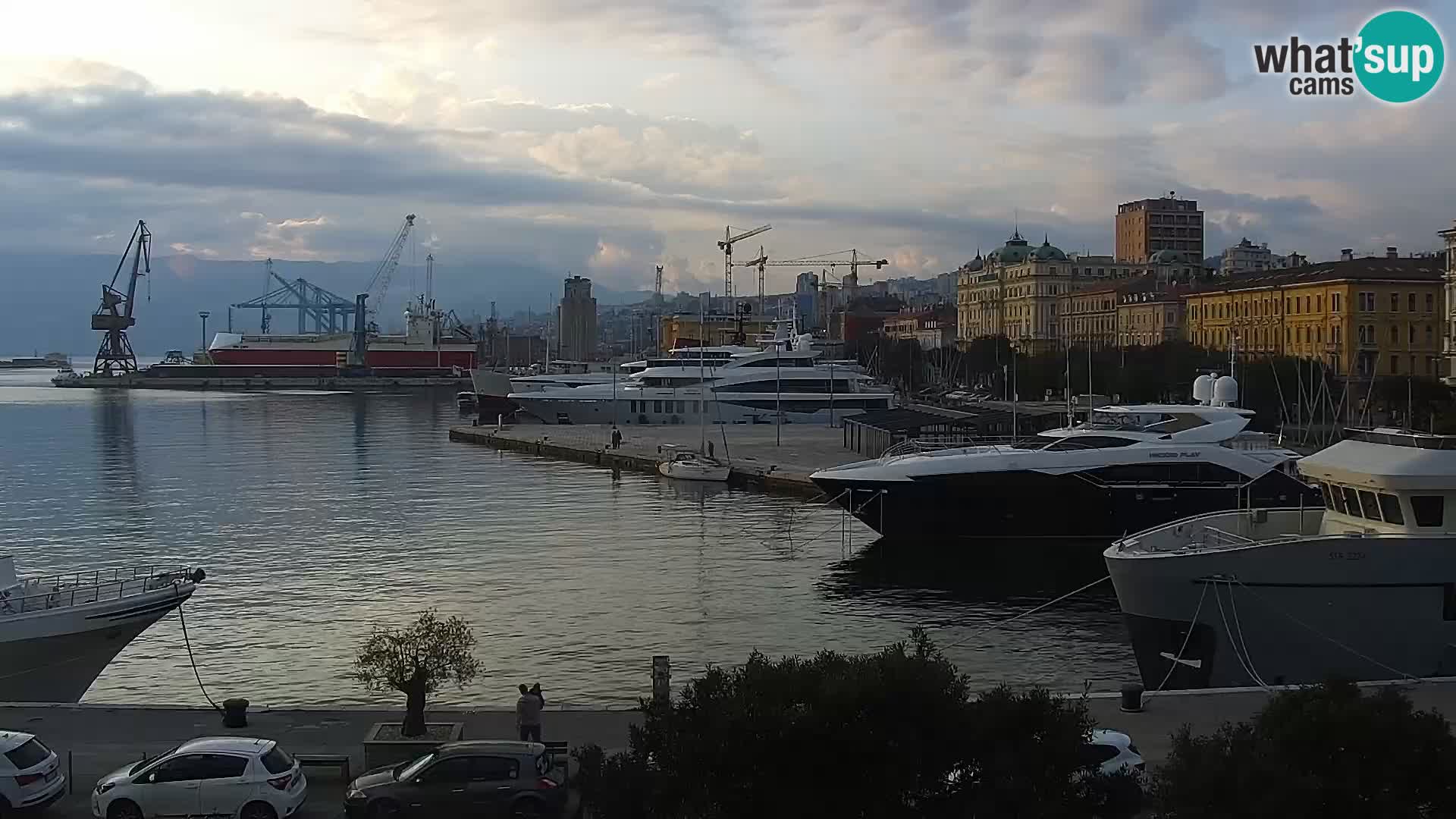 The Riva and Marina in Rijeka  – Live Webcam Croatia
