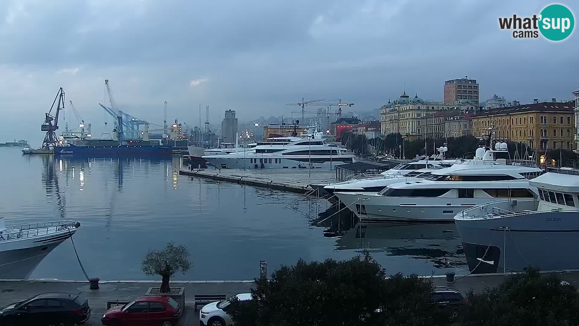 La Riva e la Marina a Rijeka (Fiume) – Live Webcam Croazia