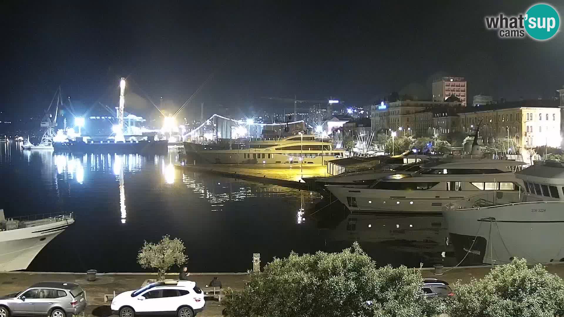 La Riva e la Marina a Rijeka (Fiume) – Live Webcam Croazia