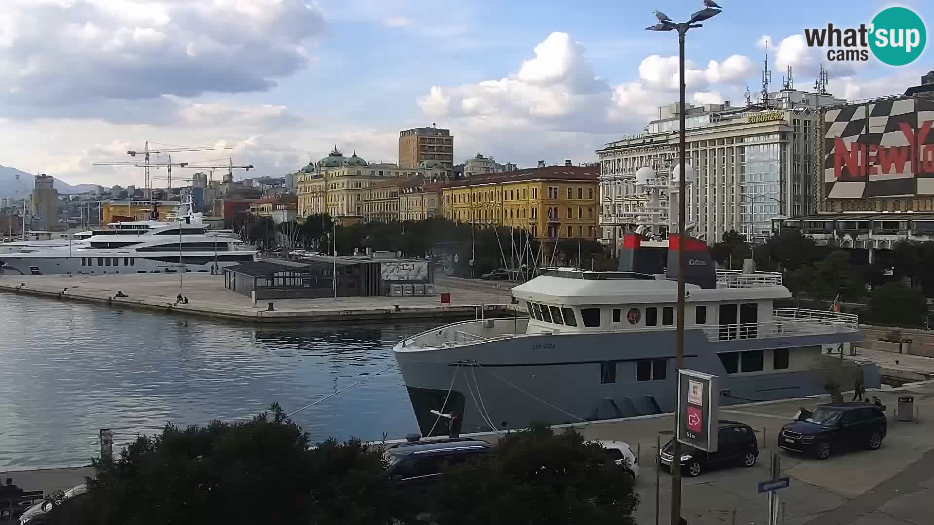La Riva et Marina à Rijeka – Live Webcam Croatie