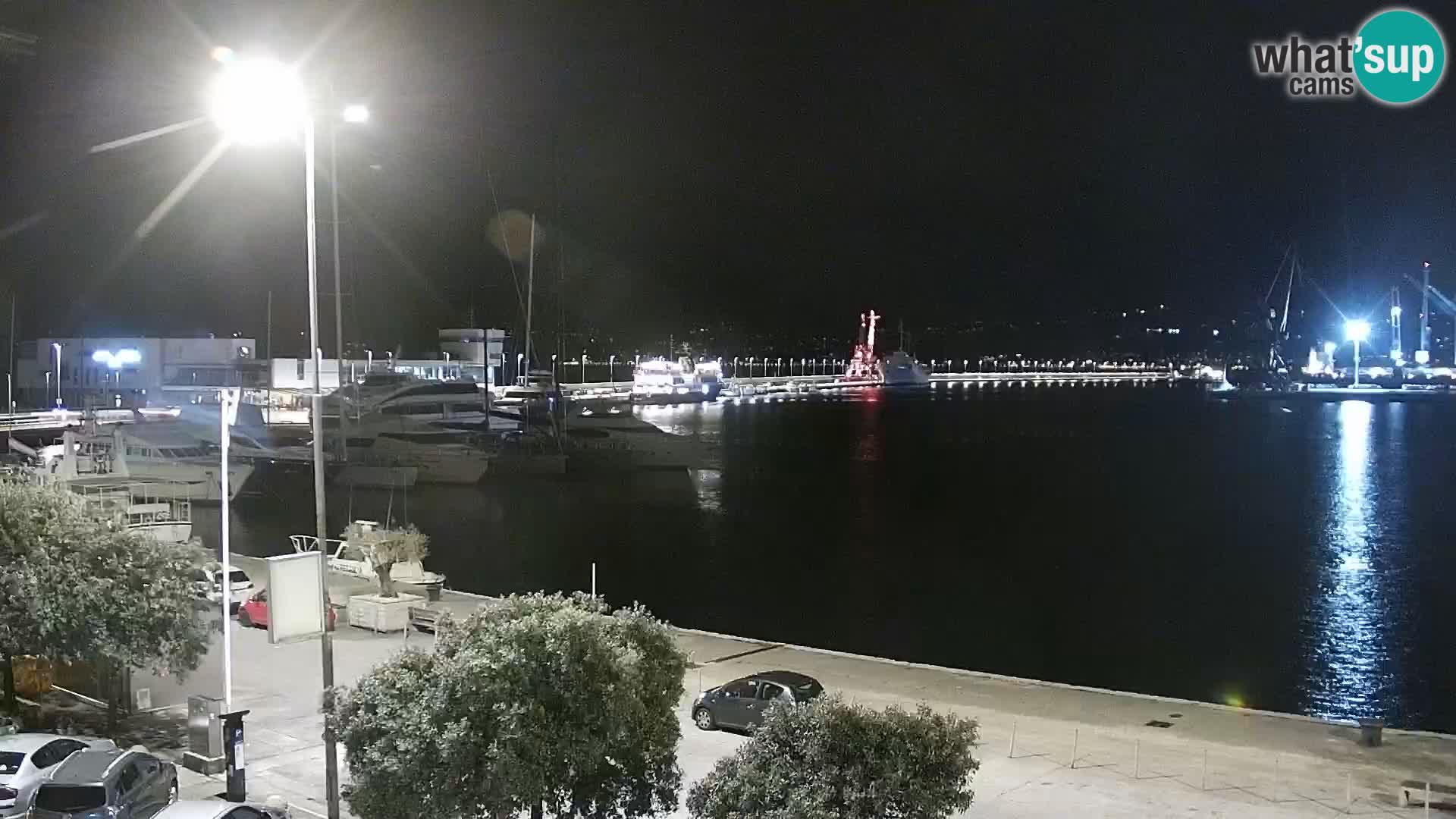 La Riva y Marina en Rijeka – Webcam en vivo Croacia