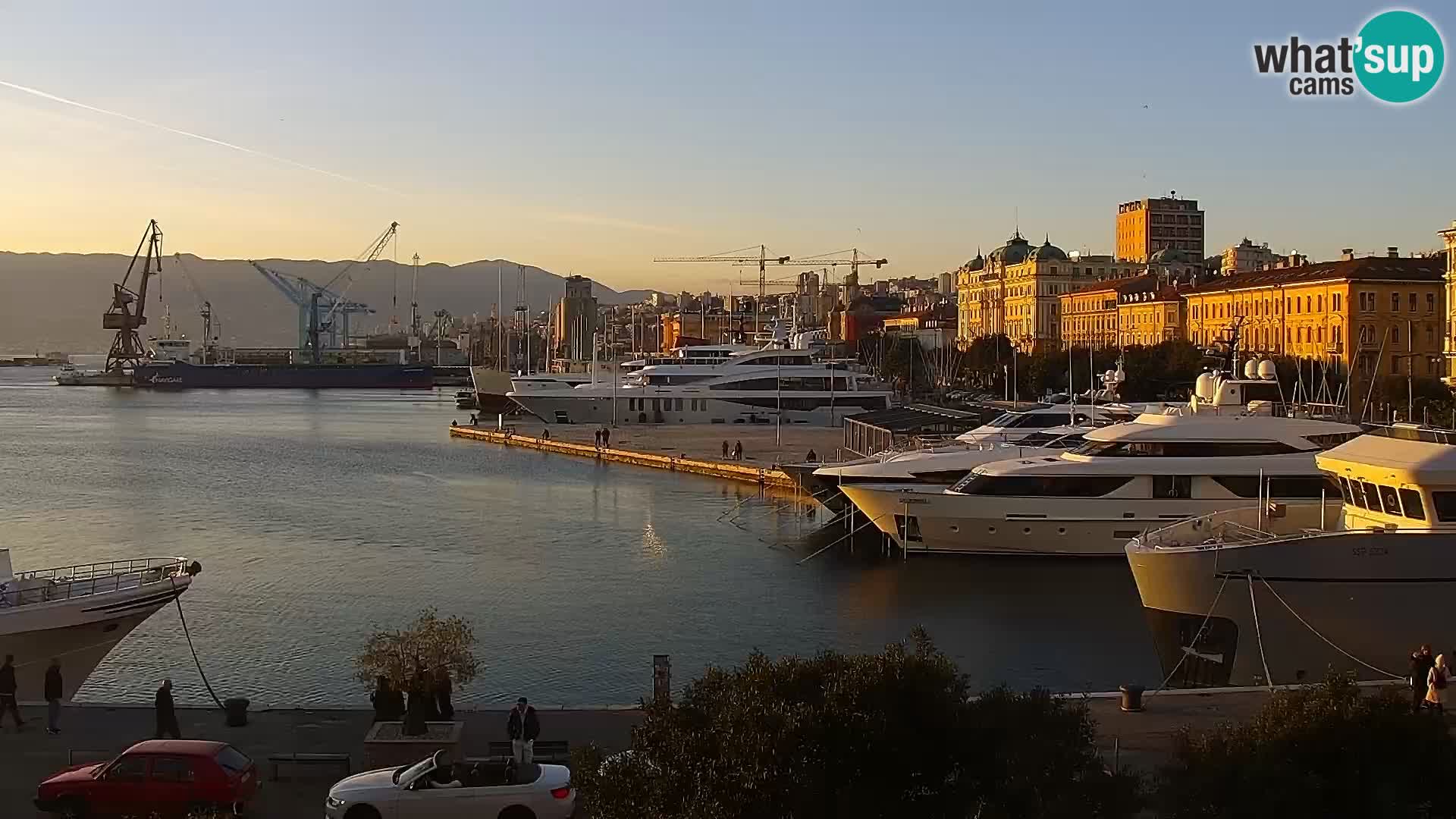The Riva and Marina in Rijeka  – Live Webcam Croatia