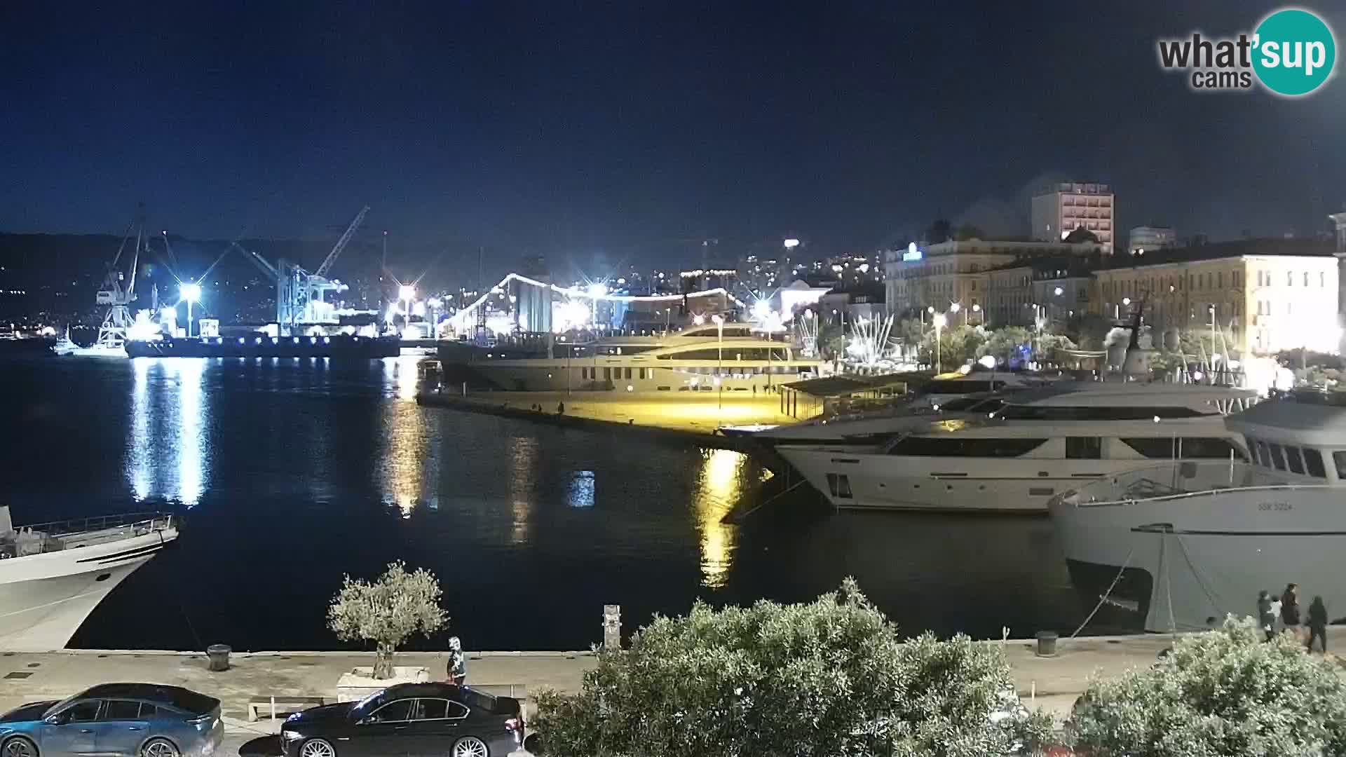 The Riva and Marina in Rijeka  – Live Webcam Croatia