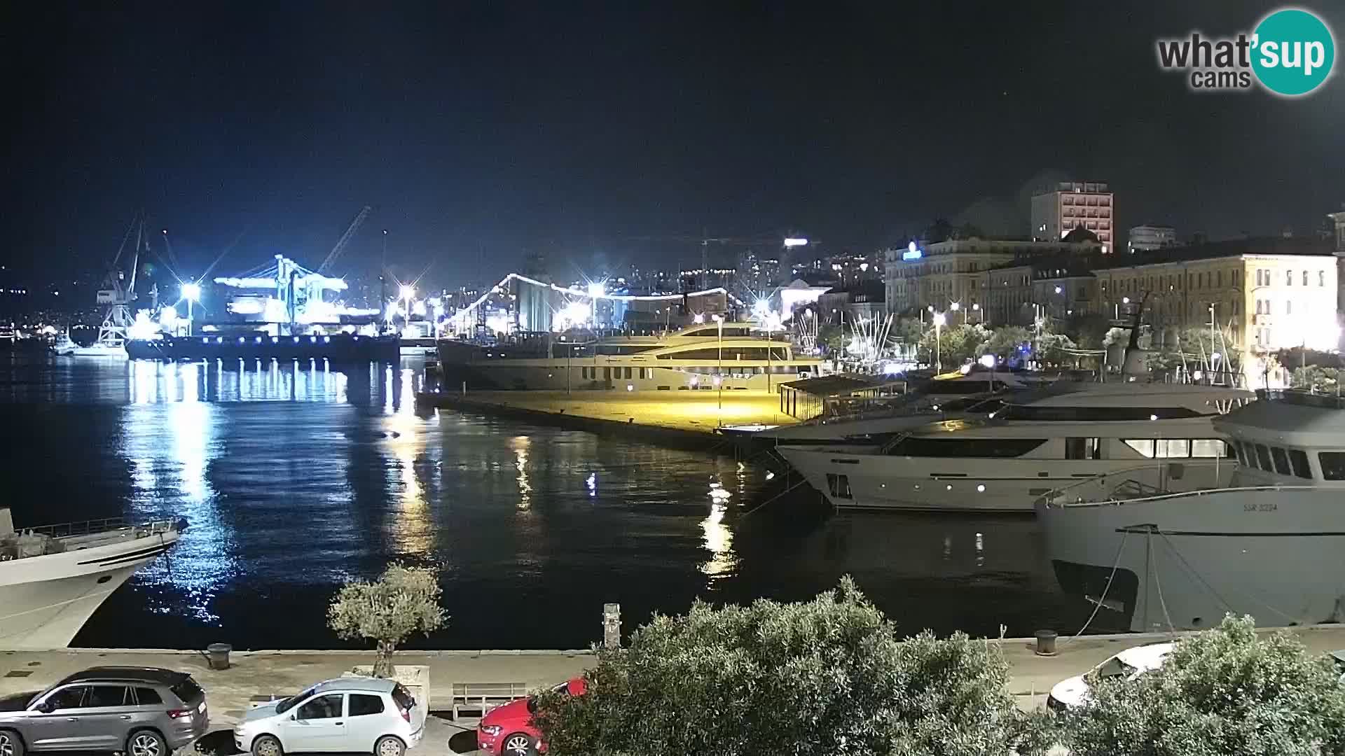 La Riva y Marina en Rijeka – Webcam en vivo Croacia